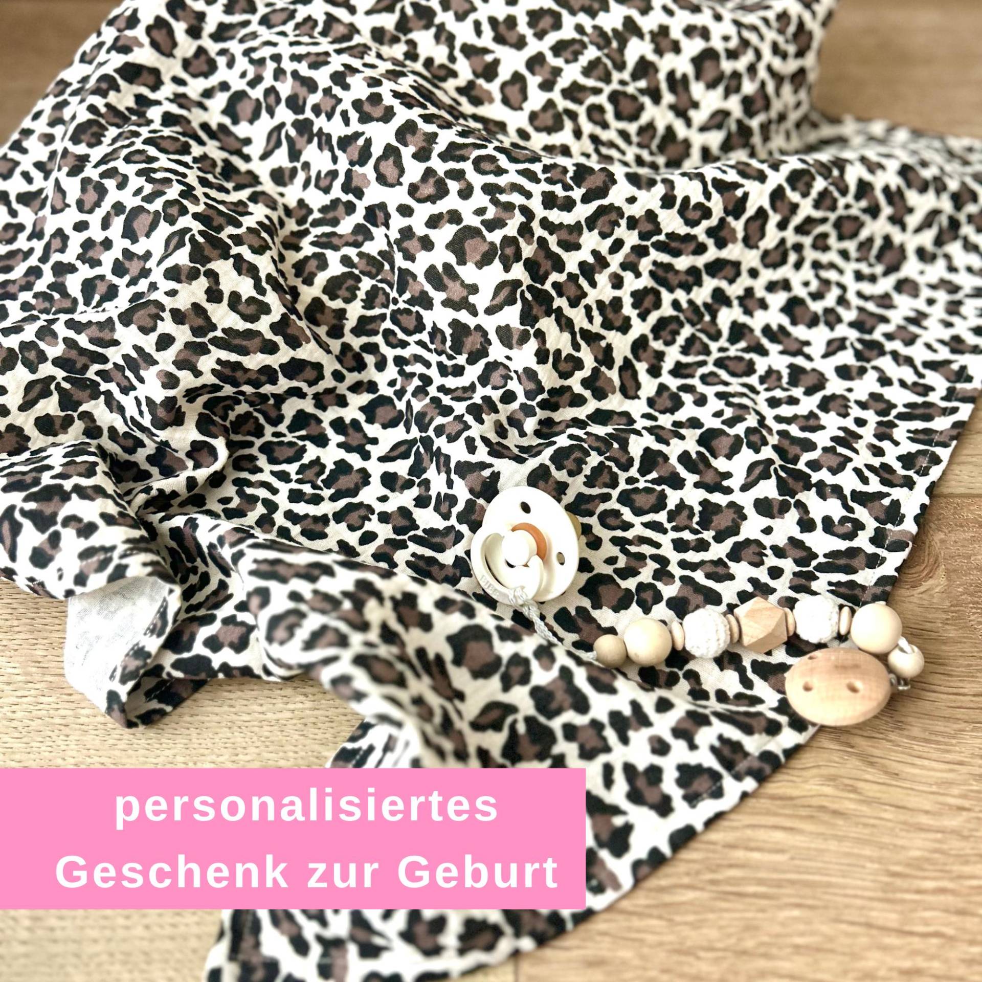 Musselintuch Baby - Geschenk Zur Geburt Spucktuch Personalisiert Mulltuch Leo Animal Print von Etsy - Kejki