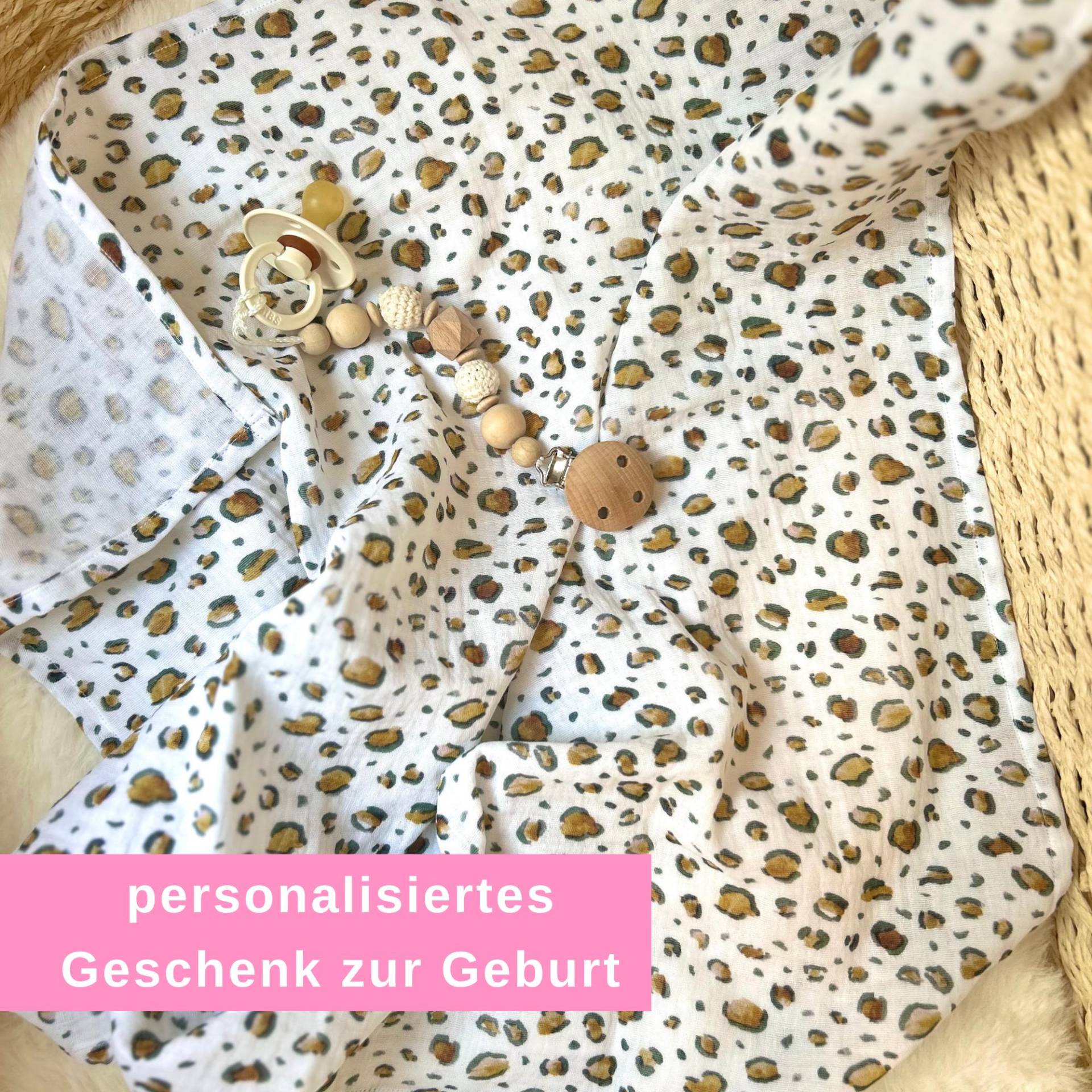 Musselintuch Baby - Geschenk Zur Geburt Spucktuch Personalisiert Mulltuch Leo Animal Print von Etsy - Kejki