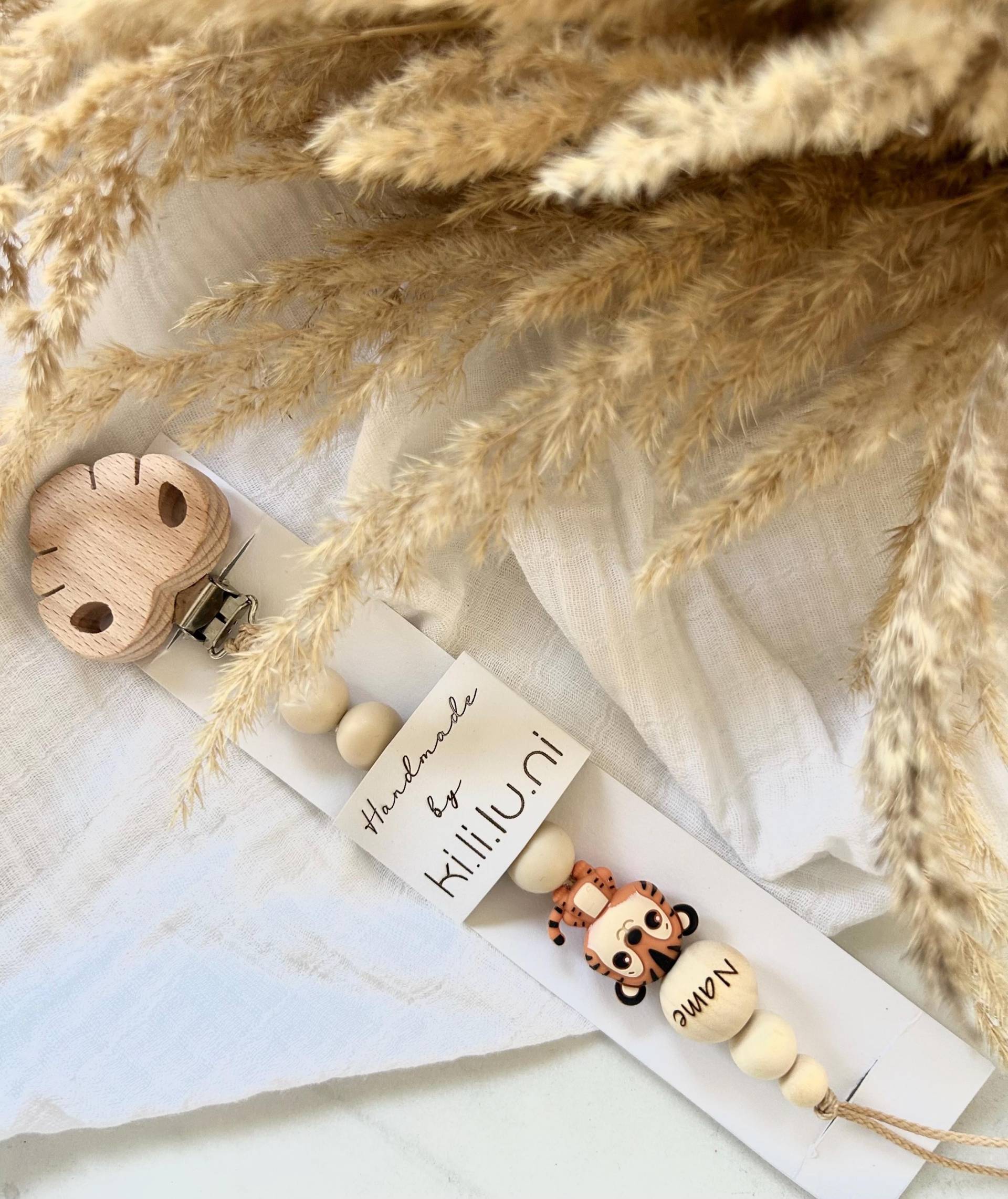 Schnullerkette Mit Name | Tiger Tiere Schnullerkette Mit Name | Tiger Tiere von Etsy - KiLiLuNi