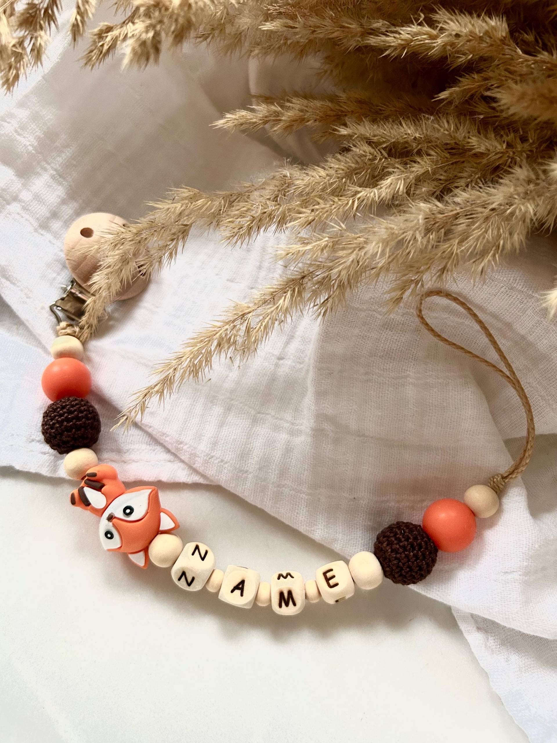 Schnullerkette Mit Namen | Personalisiert Fuchs Wald von Etsy - KiLiLuNi