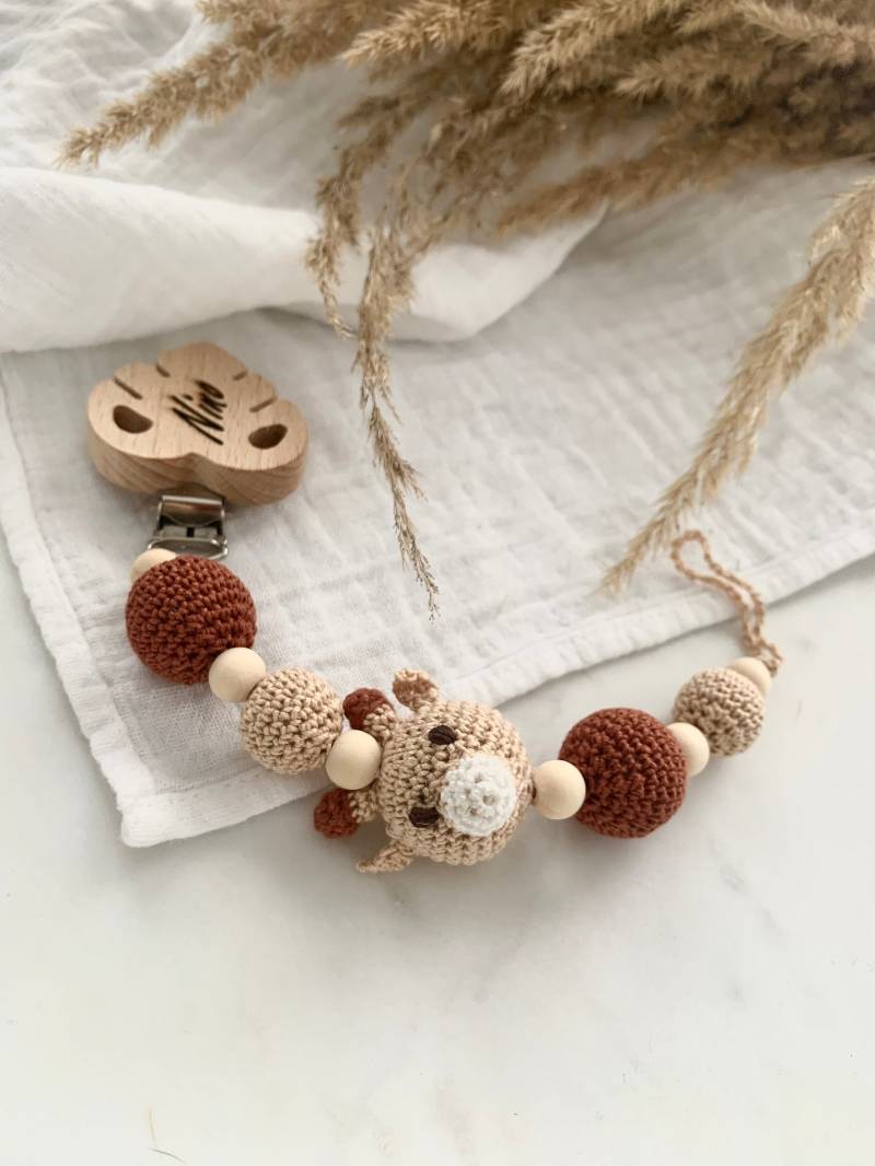 Schnullerkette Mit Namen | Personalisiert Giraffe Safari von Etsy - KiLiLuNi