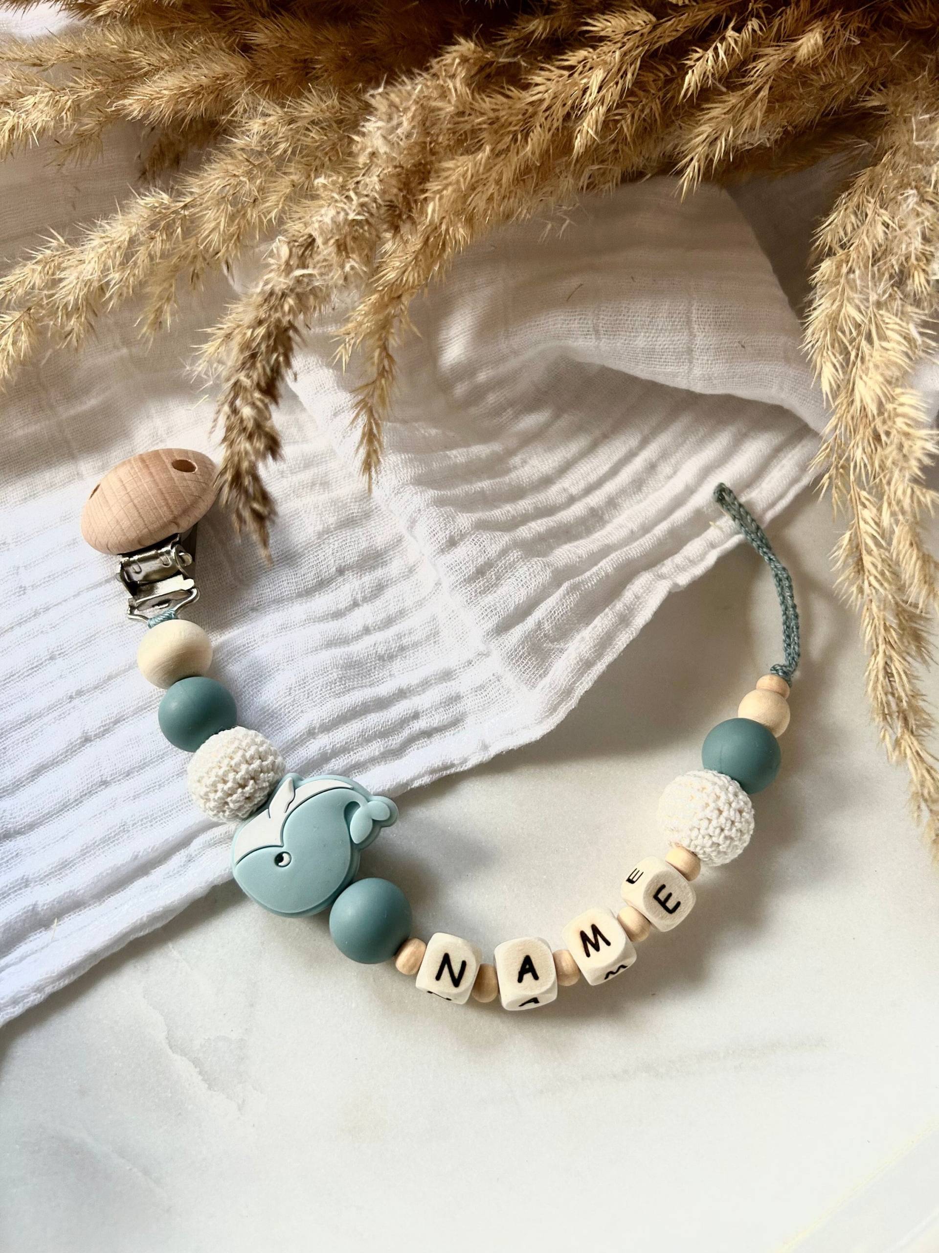 Schnullerkette Mit Namen | Personalisiert Wal Meer von Etsy - KiLiLuNi