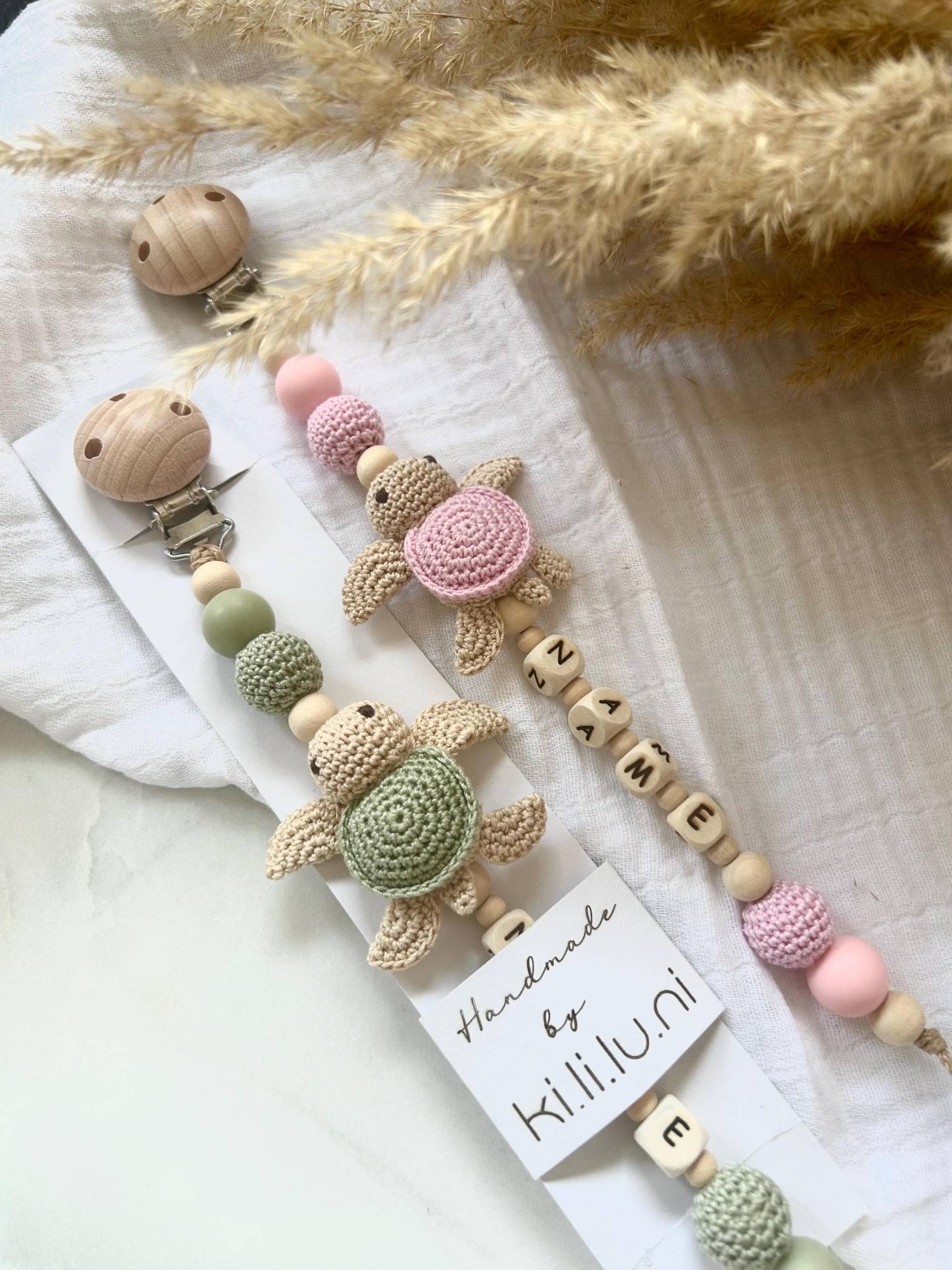 Schnullerkette | Personalisiert Mit Namen Schildkröte Schnullerkette | Personalisiert Mit Namen Schildkröte von Etsy - KiLiLuNi