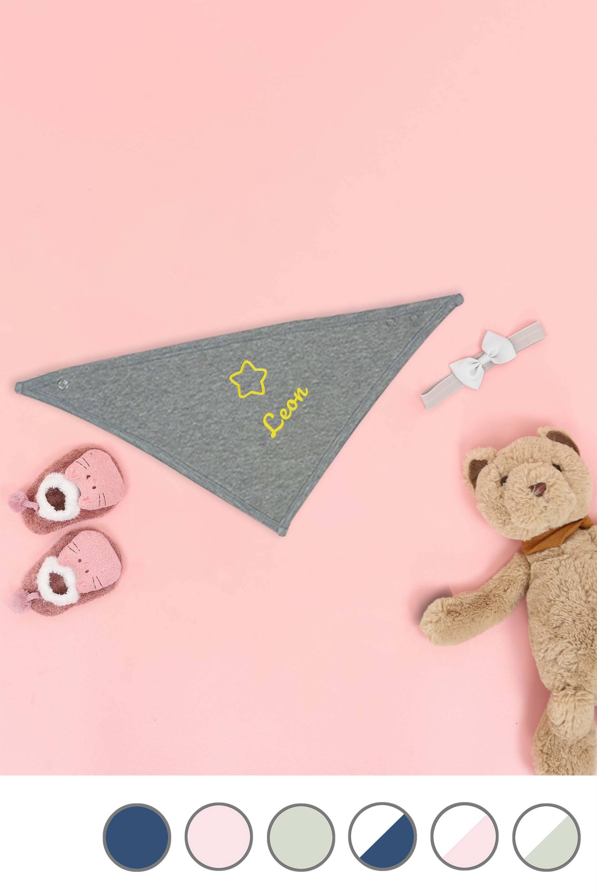 Halstuch Für Babys Aus Bio-Baumwolle Bestickt Mit Stern Und Wunschtext von Etsy - KiddiezDE