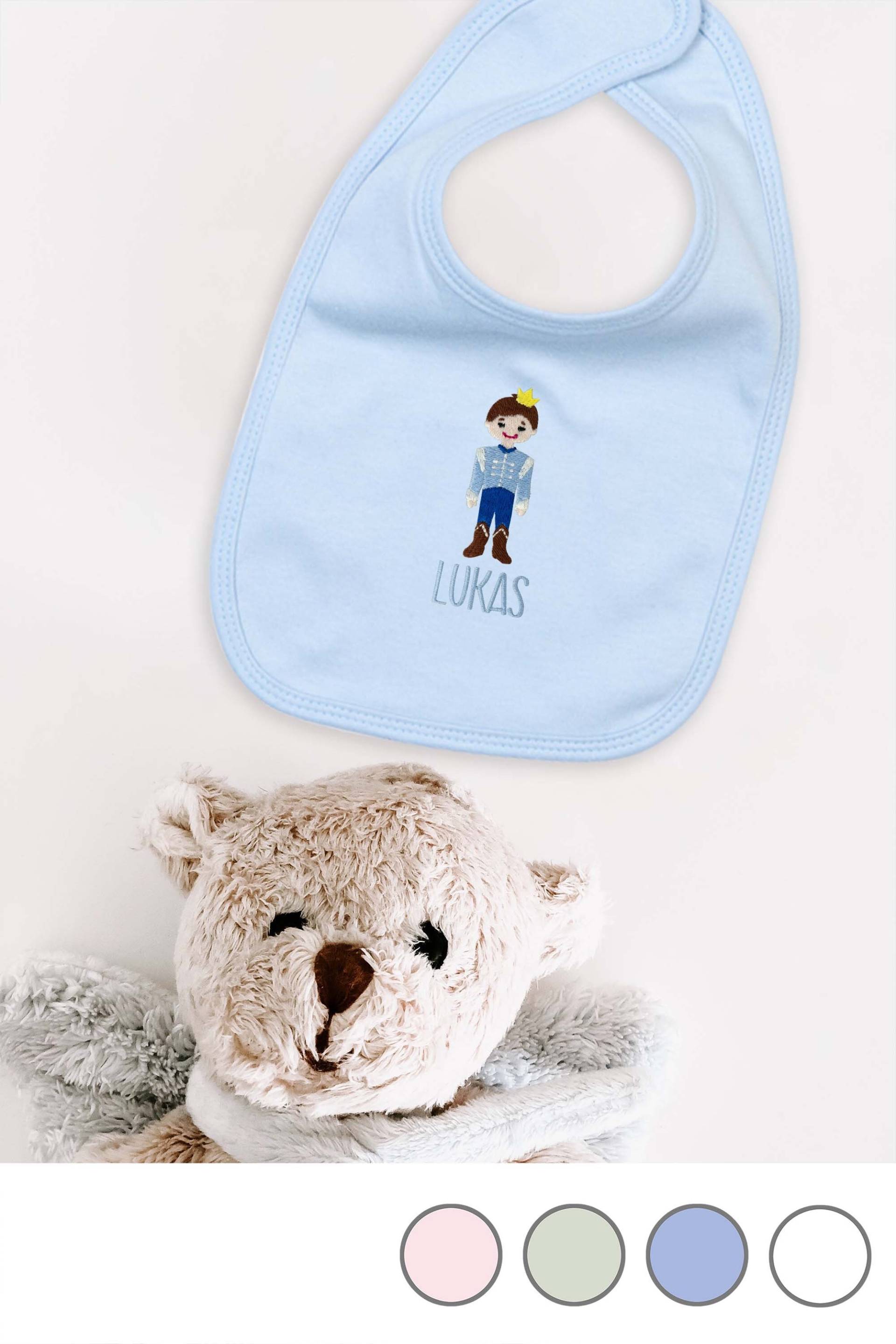 Lätzchen Für Babys Aus Bio-Baumwolle Bestickt Mit Prinz Und Wunschtext von Etsy - KiddiezDE