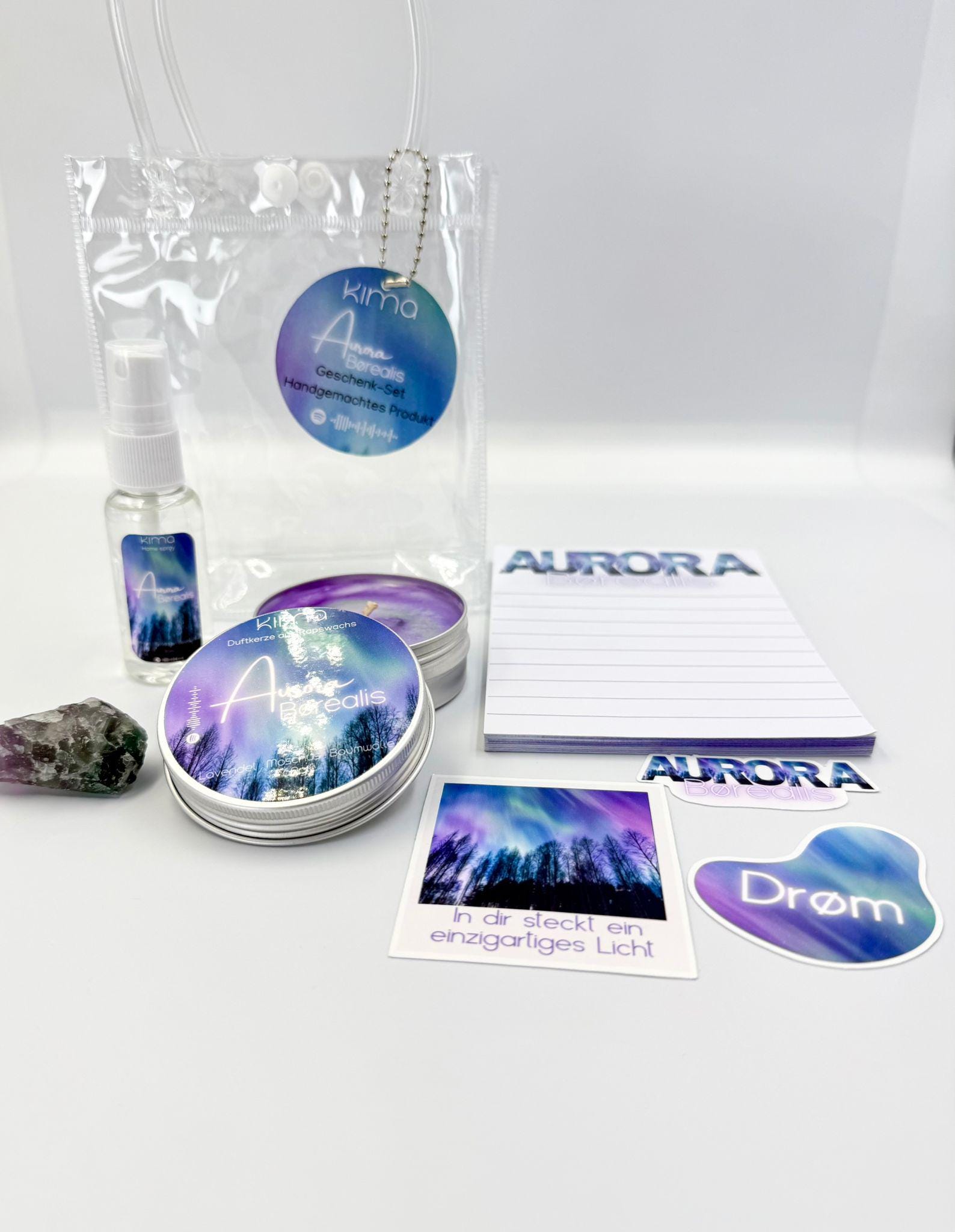 Aurora Borealis Polarlicht Nordlichter Mit Naturstein Duftkerze Sticker Home Spray Geschenk-Set Geburtstag Mitbringsel Geschenkidee von Etsy - KimaHomeShop