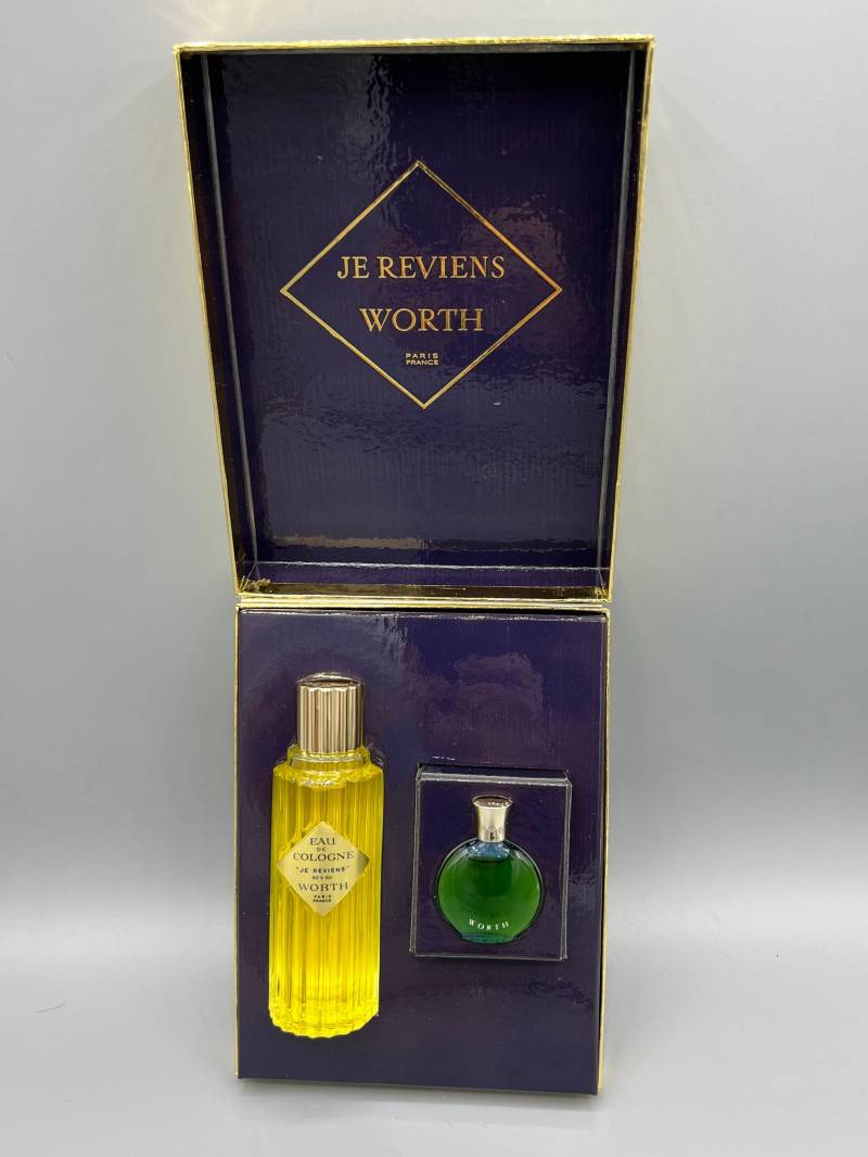 Vintage Je Reviens Worth Lalique 2 Oz Eau De Cologne 1/8 Parfüm Paris Frankreich Geschenkset Unbenutzt von Etsy - KimmsAttic