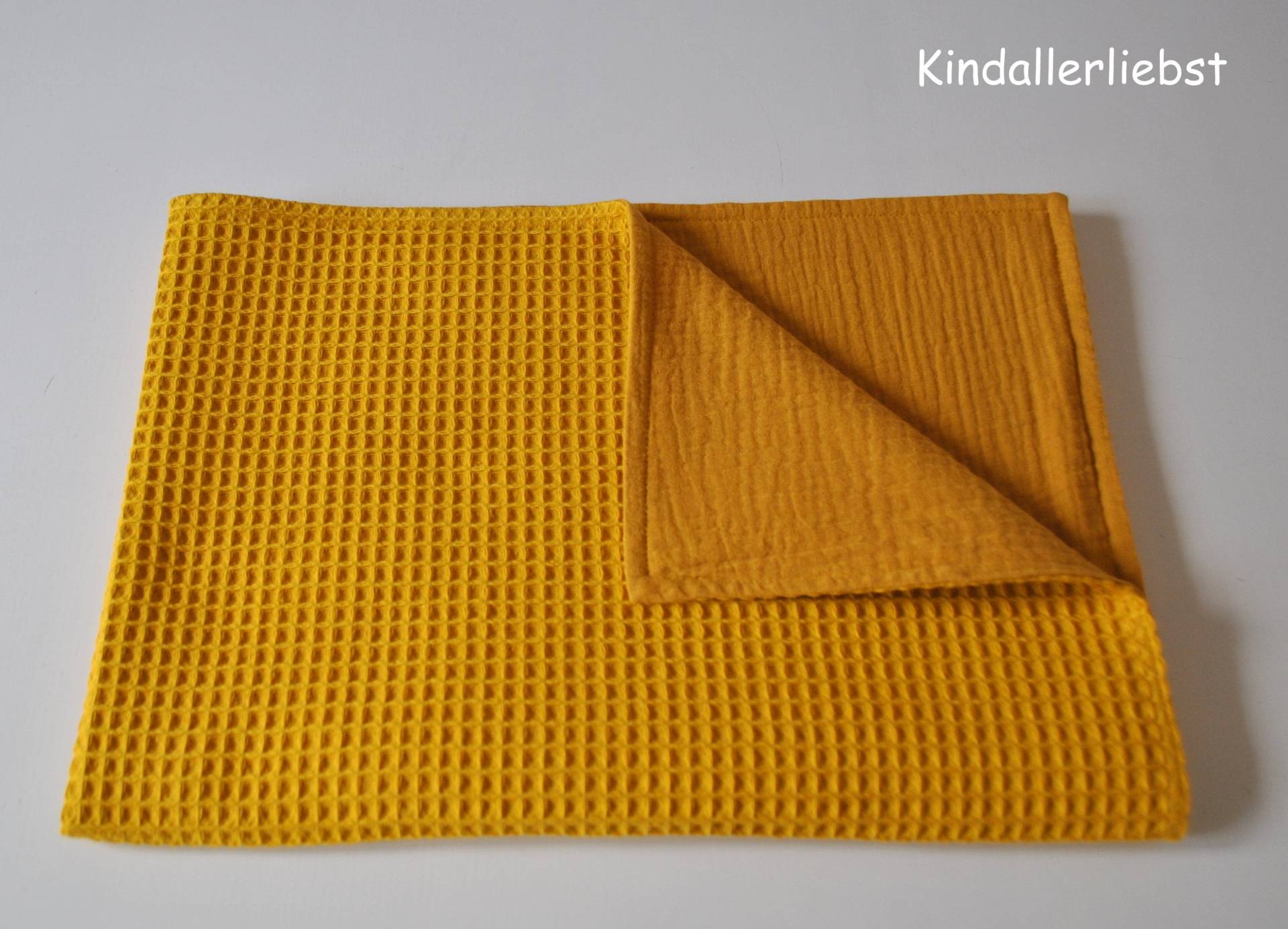 Babydecke Kuscheldecke Waffelpique Musselin Ocker Babydecke Kuscheldecke Waffelpique Musselin Ocker von Etsy - Kindallerliebst