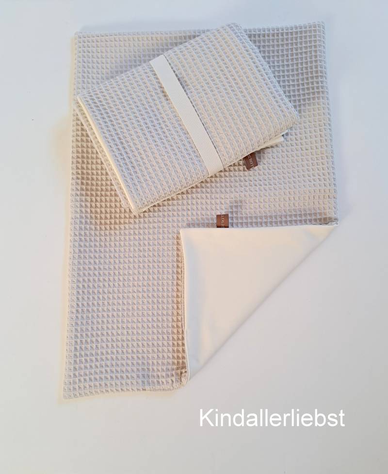 Wickelunterlage Abwaschbar, Wasserundurchlässig, Waffelpique, Beige, Div. Größen von Etsy - Kindallerliebst