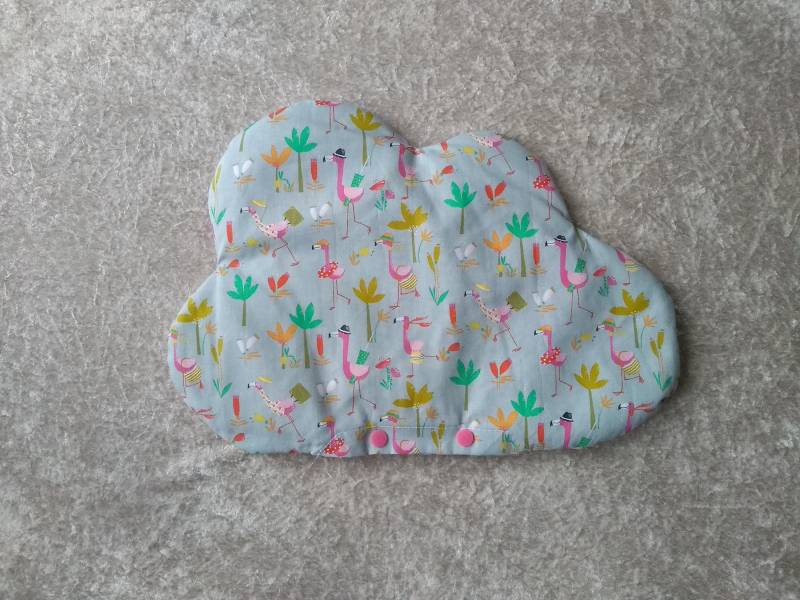 Wärmekissen Wolke, Flamingo, Grau, Roggenfüllung von Etsy - KleineWohlmanufaktur