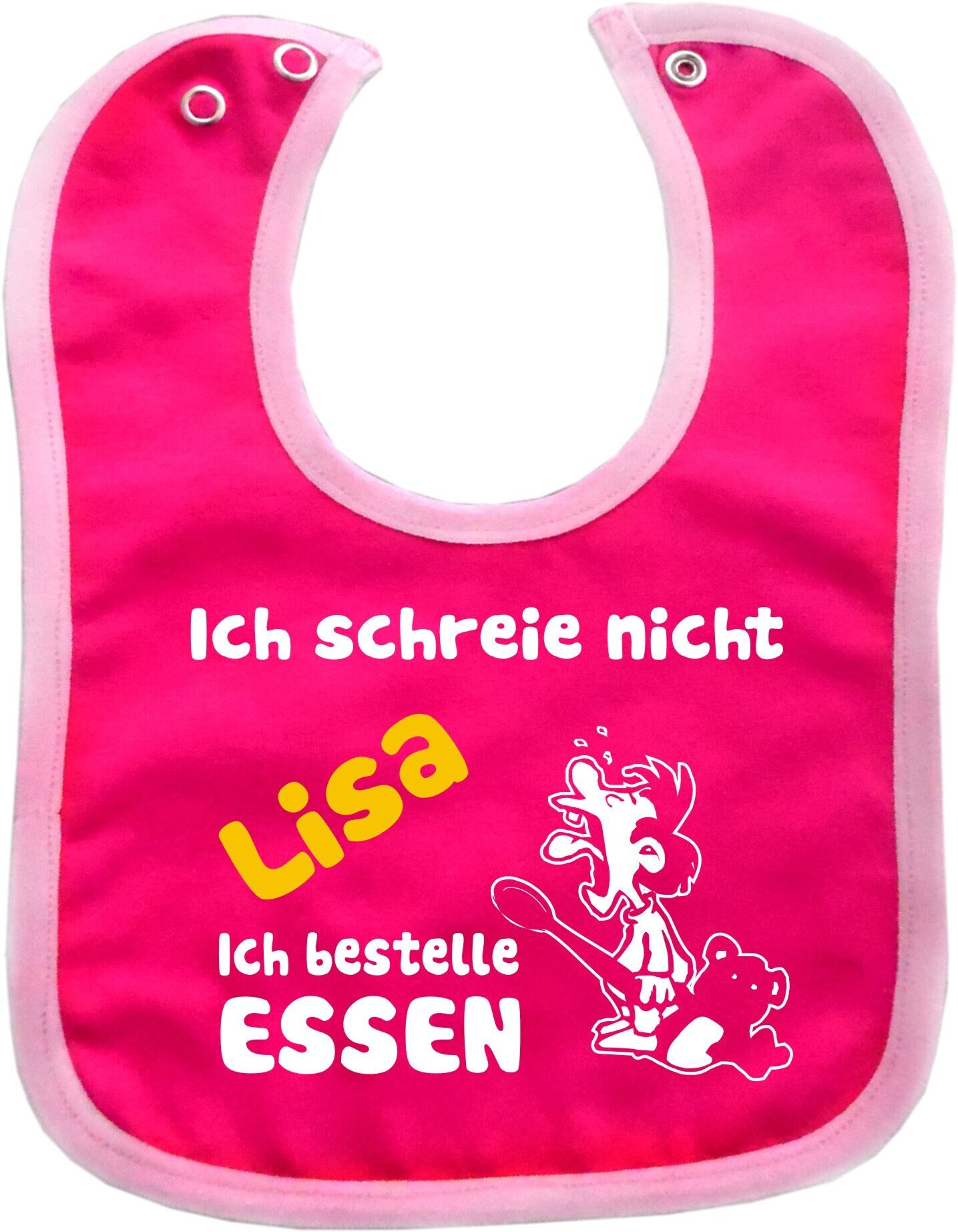 Baby Lätzchen Mit Farbigen Saum Personalisiert Ich Schreie Nicht von Etsy - KleinerFratzStore