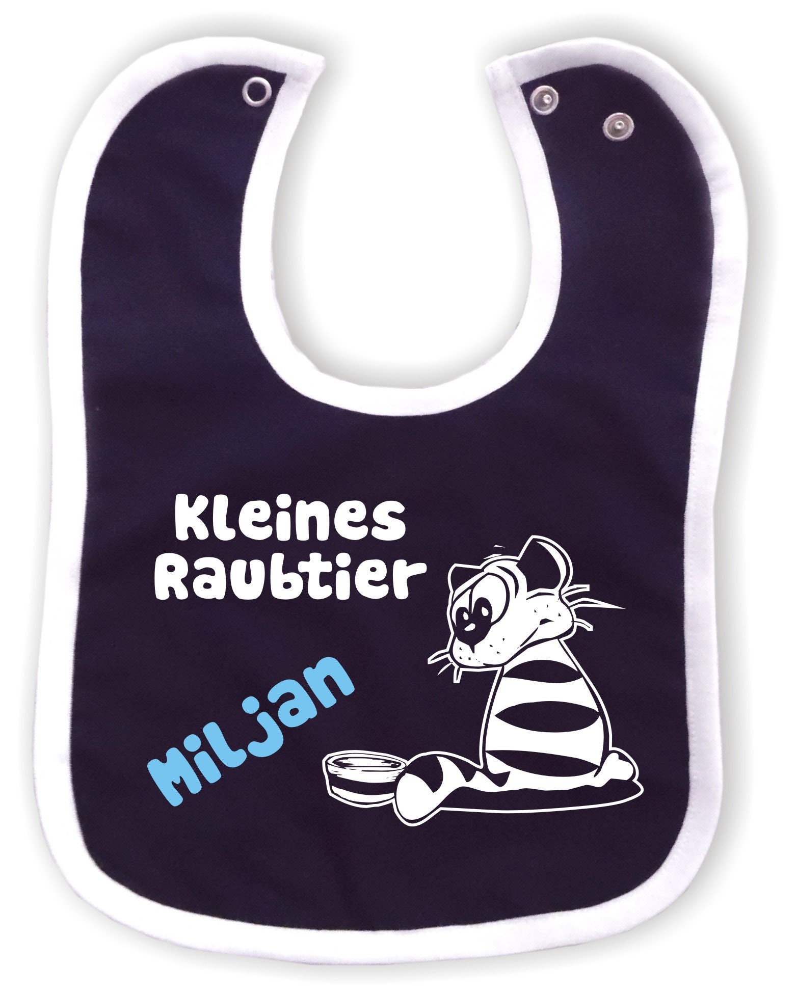 Baby Lätzchen Mit Farbigen Saum Personalisiert Kleines Raubtier von Etsy - KleinerFratzStore