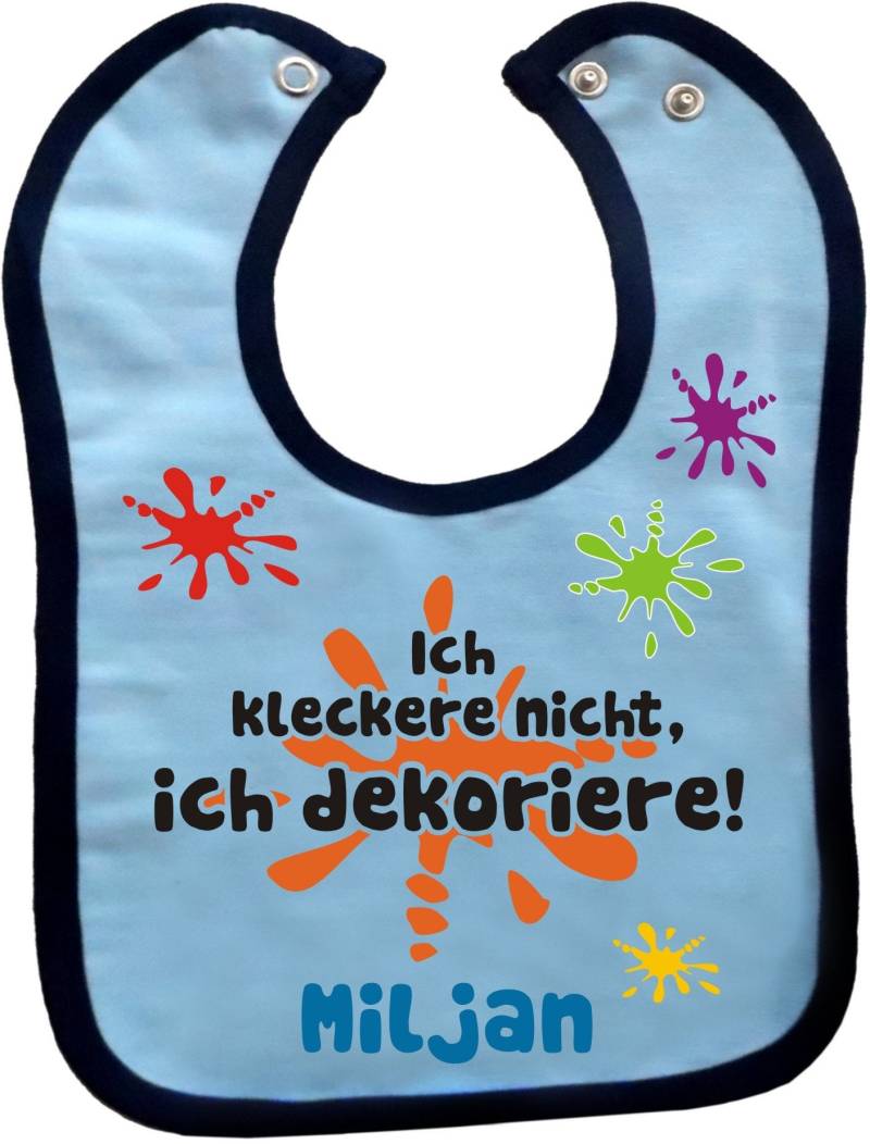 Lätzchen Mit Farbigen Saum Personalisiert Ich Kleckere Nicht Und Namen Des Kindes von Etsy - KleinerFratzStore