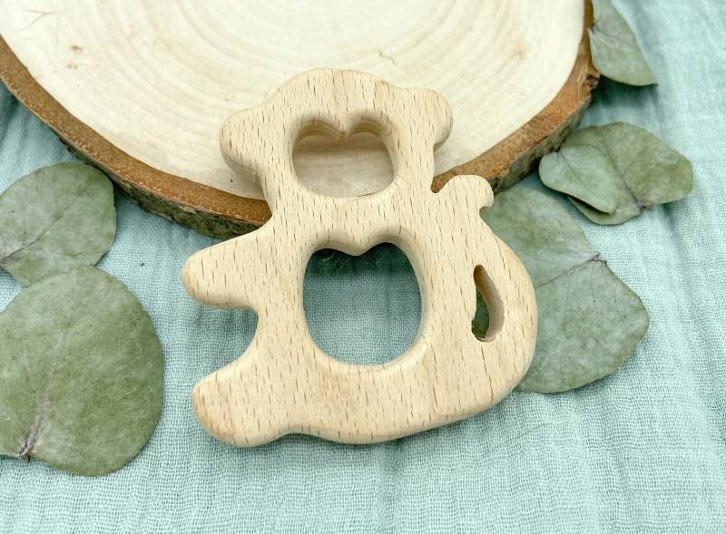 Beißring Natur Holz Affe von Etsy - Klitzebunt