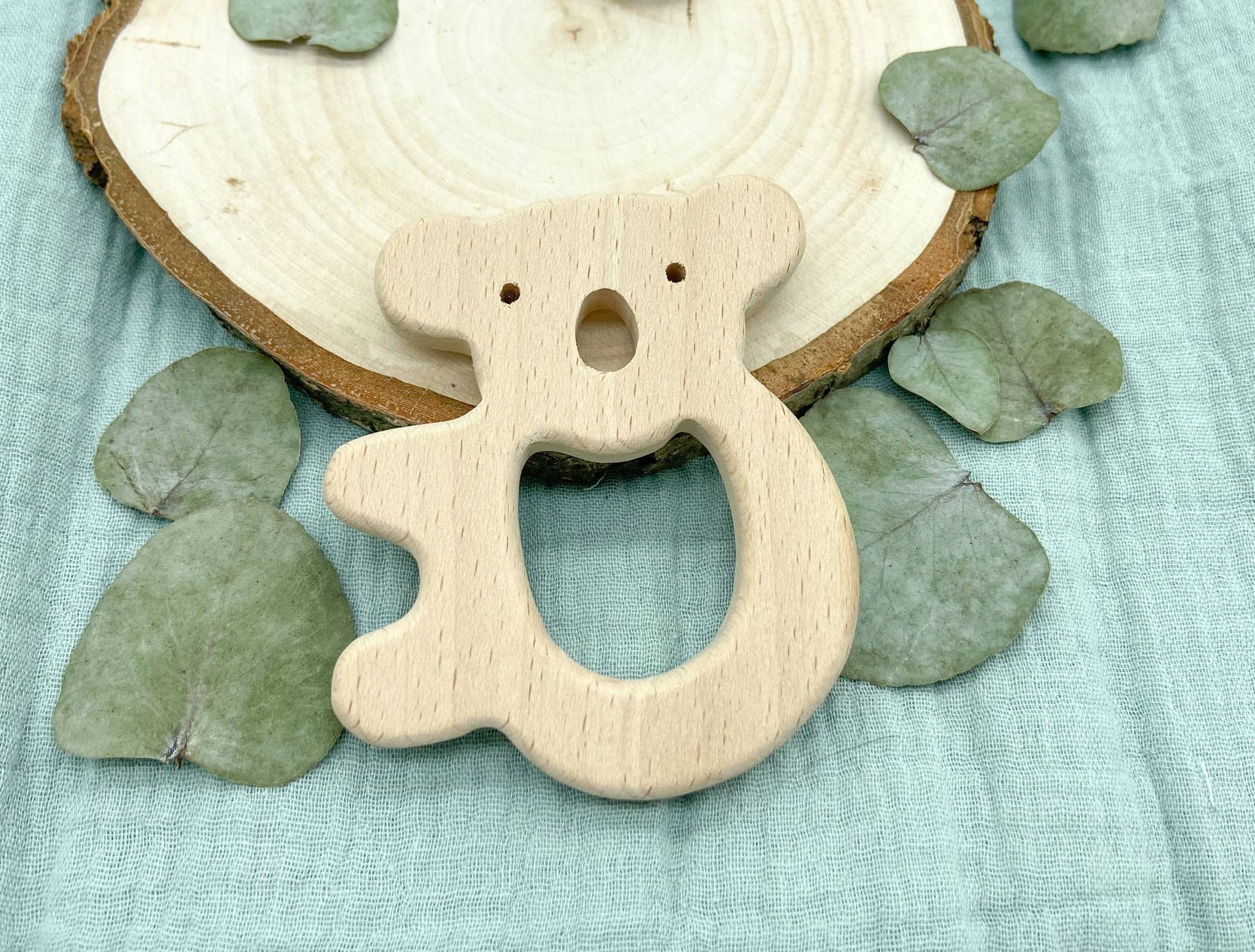 Beißring Natur Holz Koala von Etsy - Klitzebunt