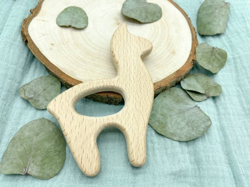 Beißring Natur Holz Llama von Etsy - Klitzebunt