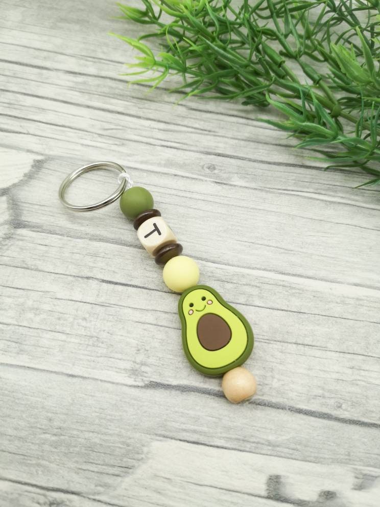 Schlüsselanhänger, Kita Rucksackanhänger, Avocado von Etsy - Klitzebunt