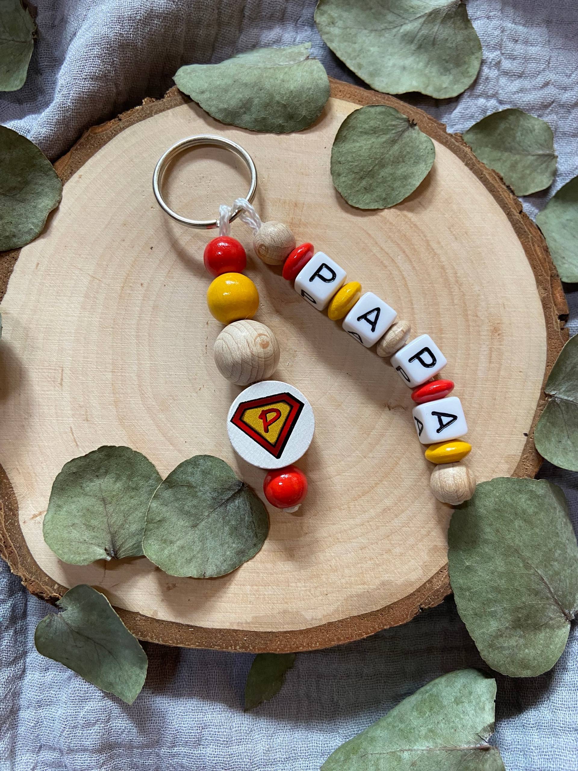 Schlüsselanhänger Papa Superheld Schlüsselanhänger Papa Superheld von Etsy - Klitzebunt