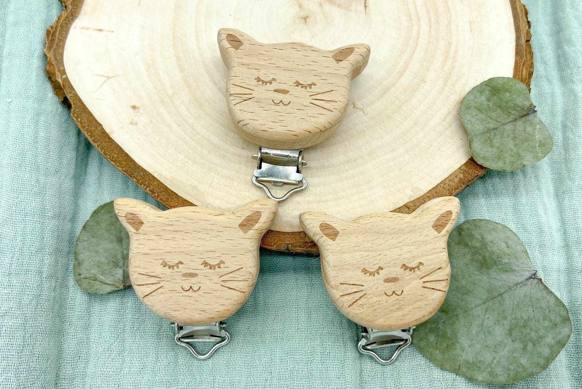 Schnullerkettenclips Katze Schnullerkettenclips Katze von Etsy - Klitzebunt