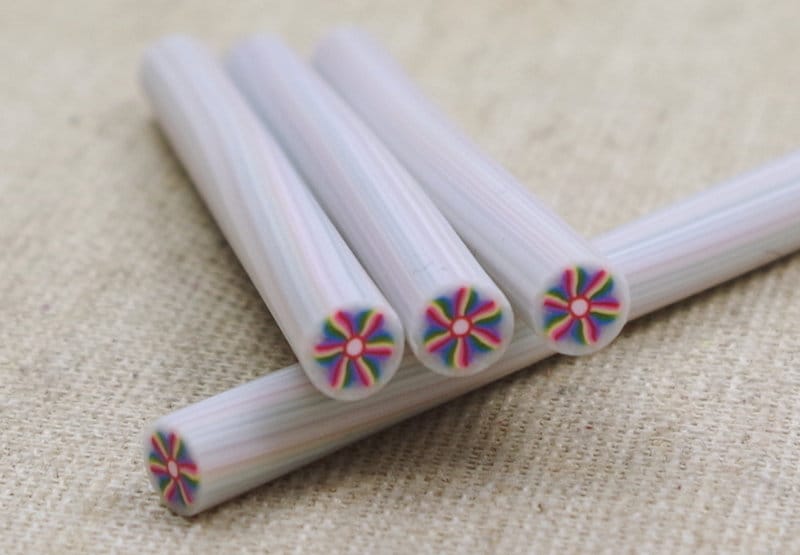 4 Polymer Clay Sticks Grau-Bunt - Nail Art Muster von Etsy - Klunkerinsel