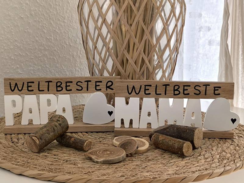 Aufsteller Beste Oma Bester Opa Weltbeste Mama Weltbester Papa von Etsy - KreaTuri