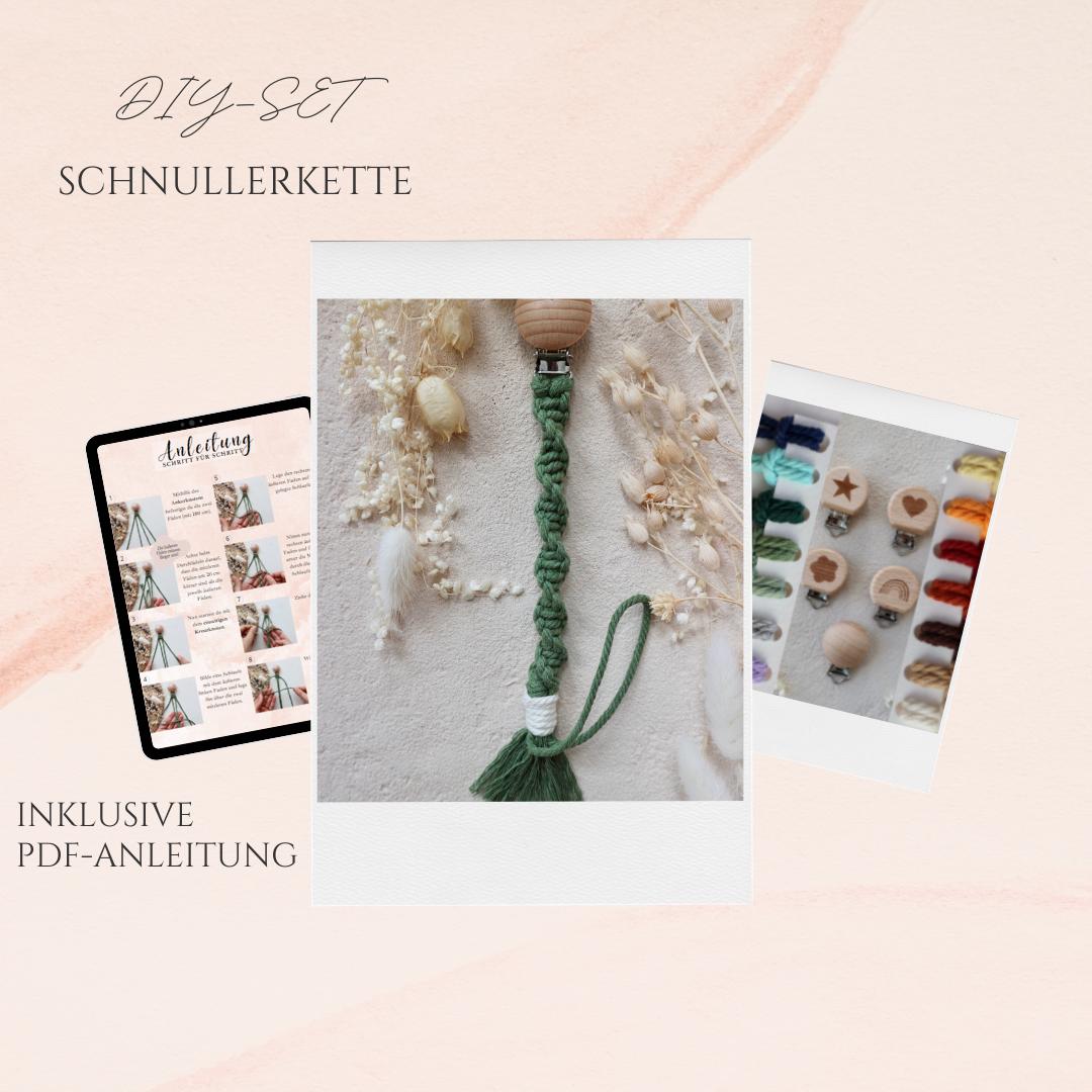 Schnullerkette | Diy-Set Makramee Pdf-Anleitung + Material Geschenk Kreative-Auszeit von Etsy - KreativSchachtelShop