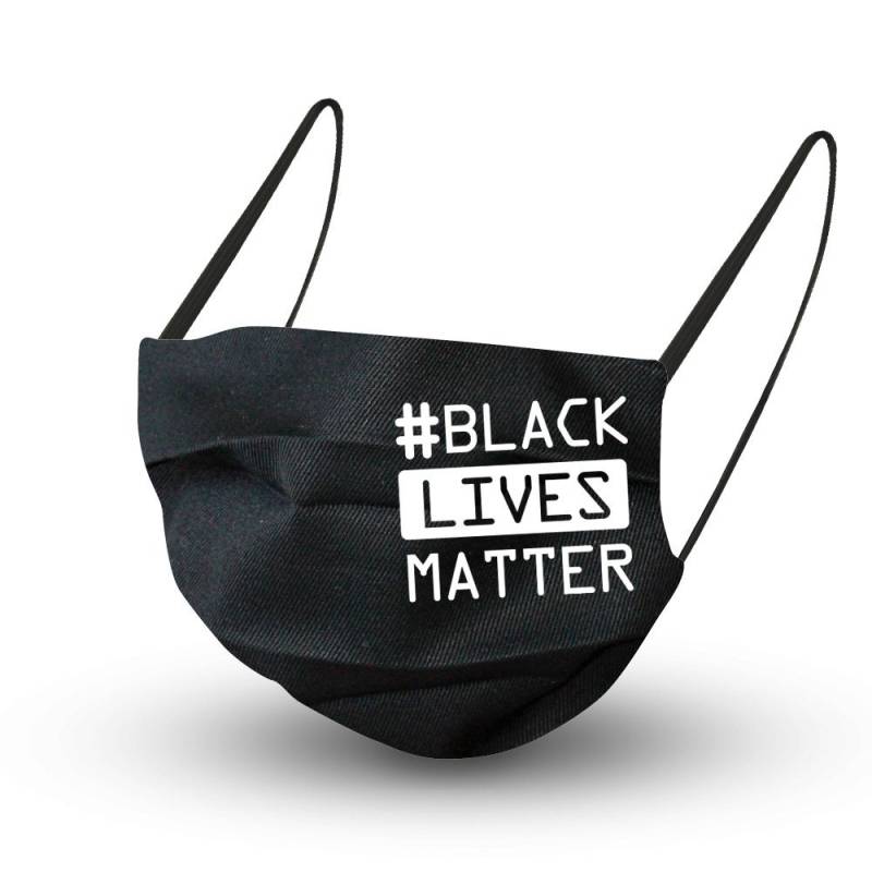 Baumwollmaske in Schwarz Mit Innenvlies Print - Black Lives Matter 15976 + Gratiszugabe von Etsy - Kreativhaeuschen