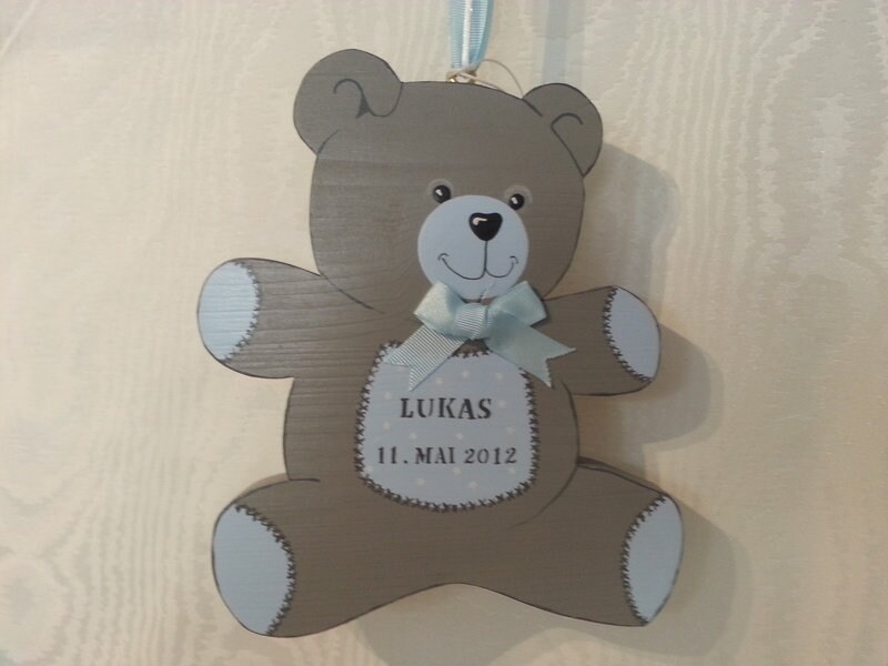 Holz-Teddybärchen "Personalisiert" Holz-Teddybärchen "Personalisiert" von Etsy - KronenherzDesign