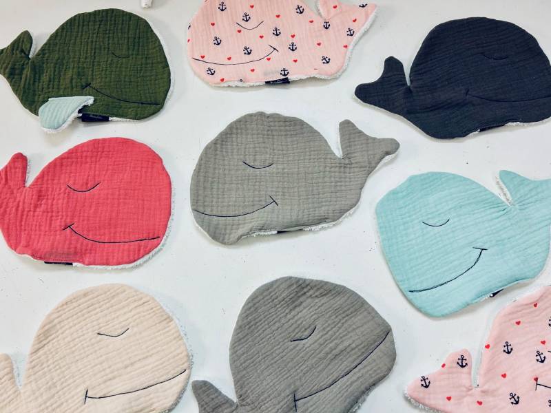 Musselin Waschlappen Für Babys Und Kinder in Wal-Form | Kuschelweiches Baumwollfrottee & Auch Eine Süße Kreative Geschenkidee von Etsy - KuestenfieberDesign