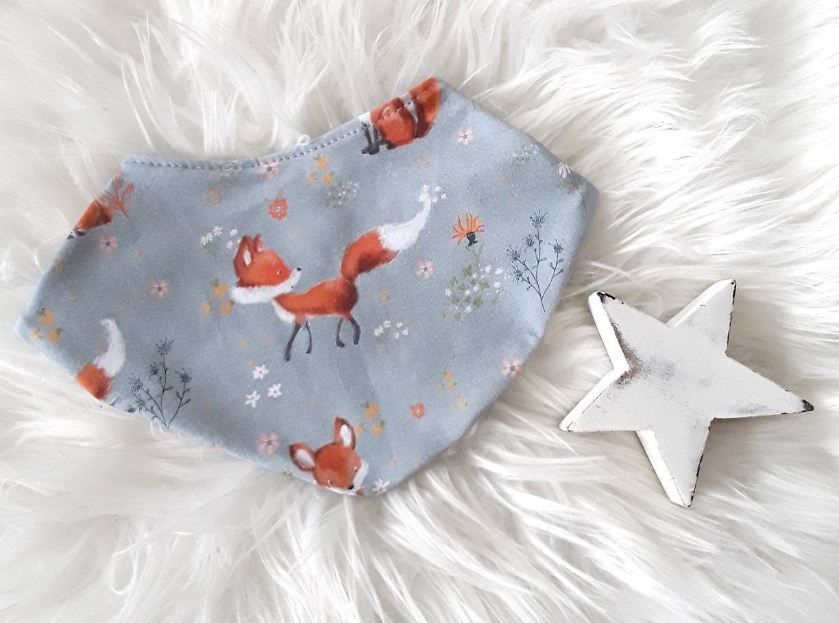 Baby Halstuch Fuchs Igel Waldtiere Dreieckstuch Sabberlatz Geschenk Geburt Geschenkset Junge Mädchen Hipster Tuch Personalisiert von Etsy - KunterbunteUnikate