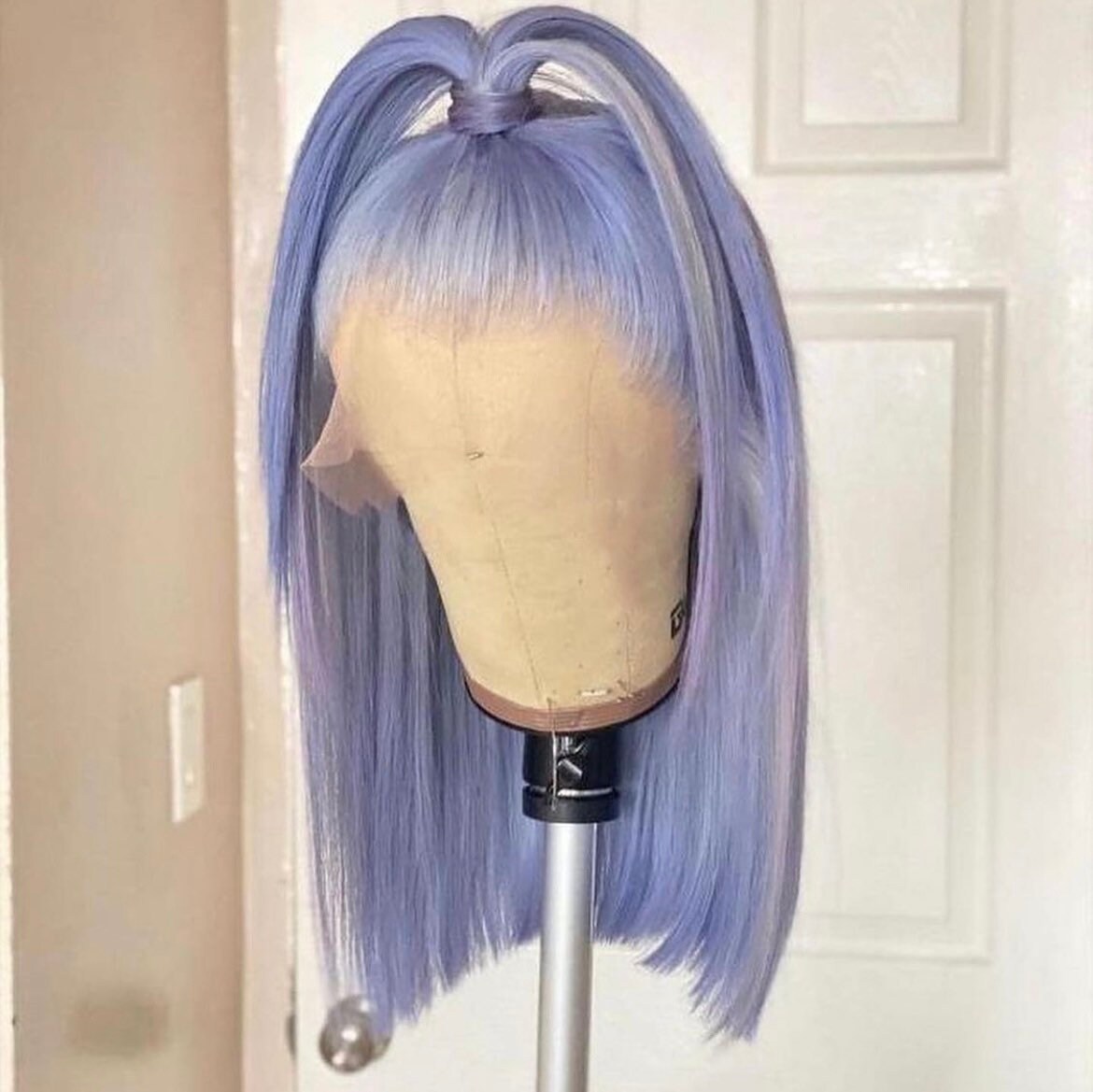 Ice Blue Custom Echthaar 12"Bob Perücke Spitze Frontal, Halb Auf Unten von Etsy - Kwigcreations