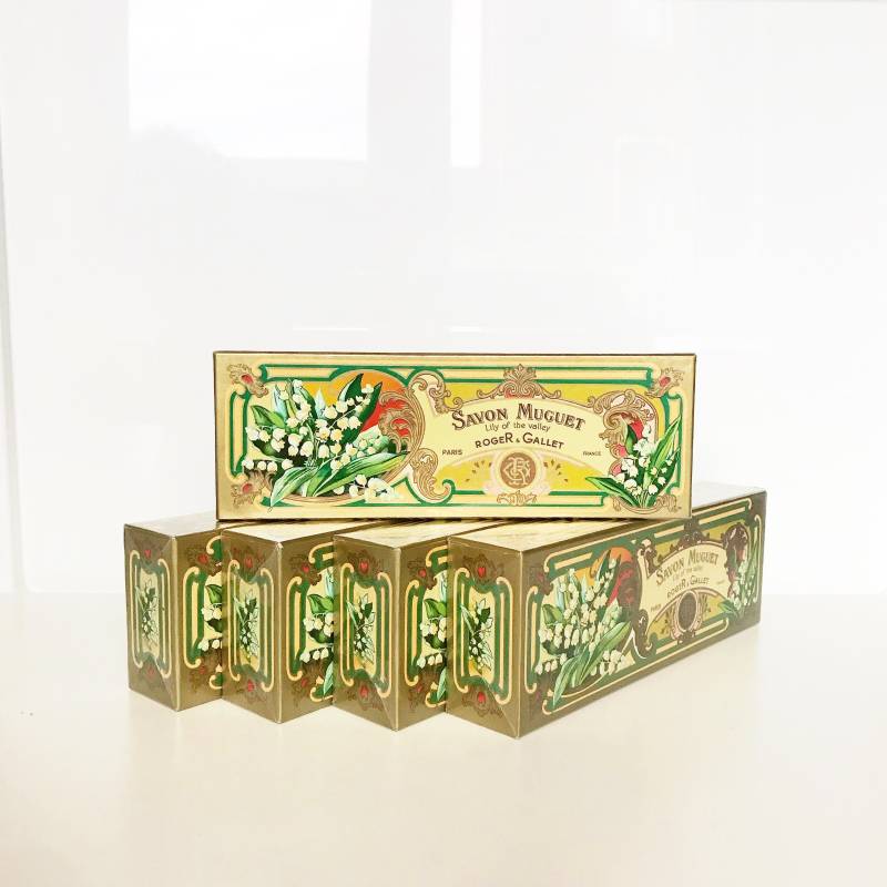 Vintage Roger & Gallet Seife, Savon Muguet "Lily Of The Valley"/Paris, France Bath-Soap 3 Stück Maiglöckchen von Etsy - LASTWALLFLOWER