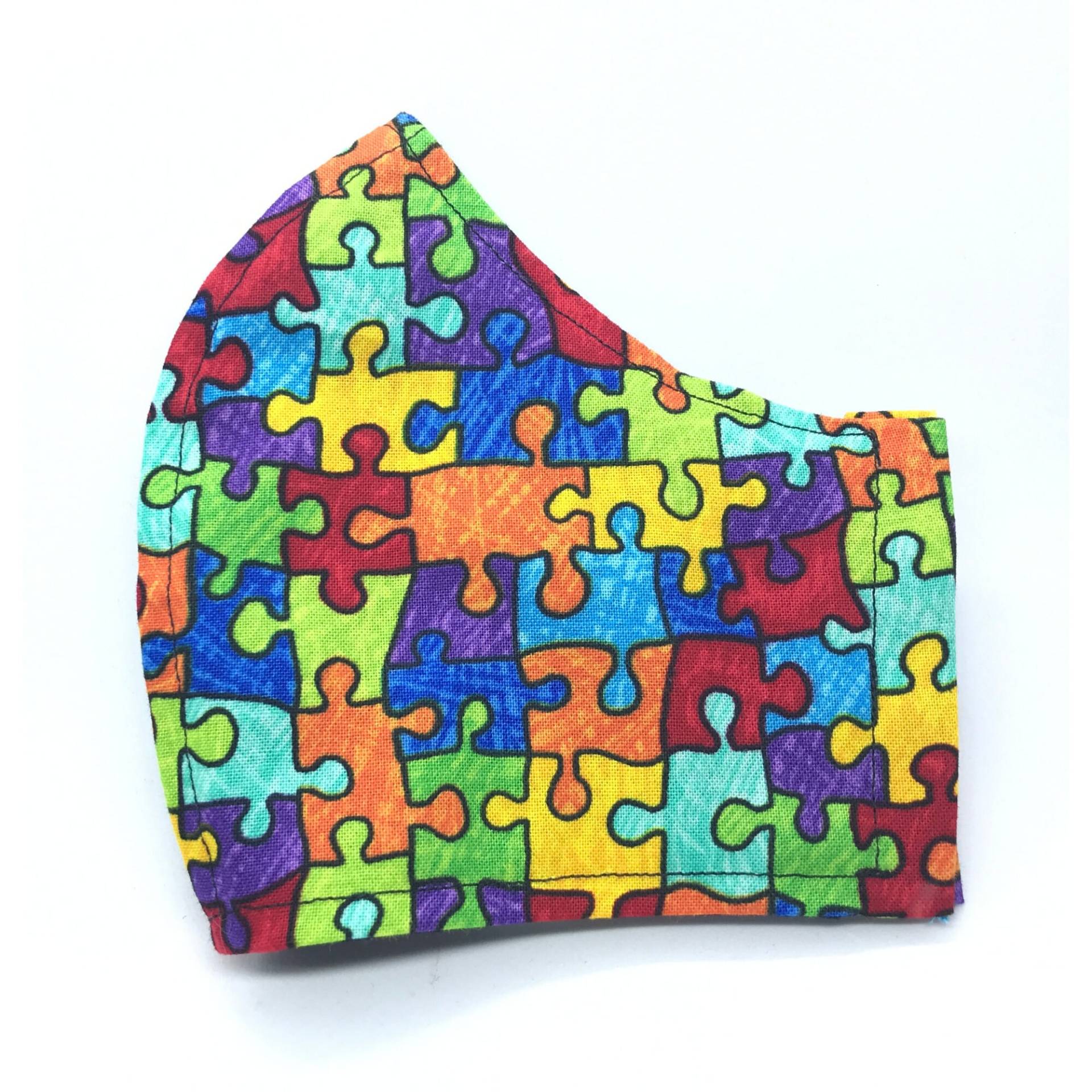 Puzzle Regenbogen Gesichtsmaskenhülle Mit Nasendraht Und Filtertasche | Vatertagsgeschenk Xs Bis Xl Gesichtsmasken von Etsy - LCDArtShop