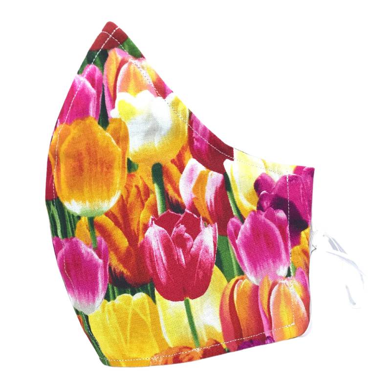 Frühling Tulpenblume Gesichtsmaske Mit Nasendraht & Filtertasche Jugend | Frühlingsgeschenk Für Papa Xs Bis Xl Masken Muttertagsgeschenk von Etsy - LCDArtShop