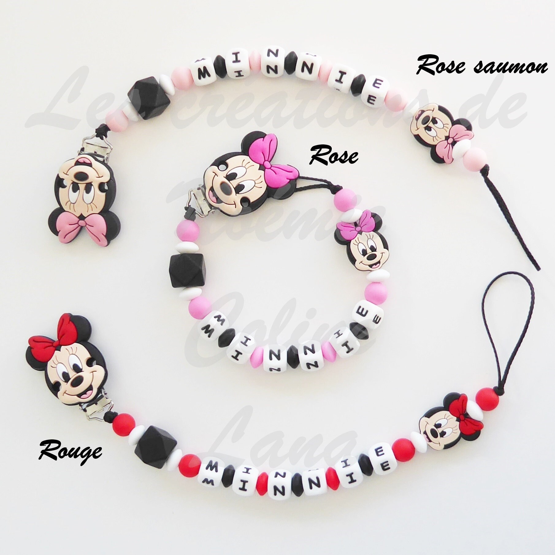 Personalisierter Minnie-Schnullerclip Aus Silikon / von Etsy - LESCREATIONSDENOCOLA