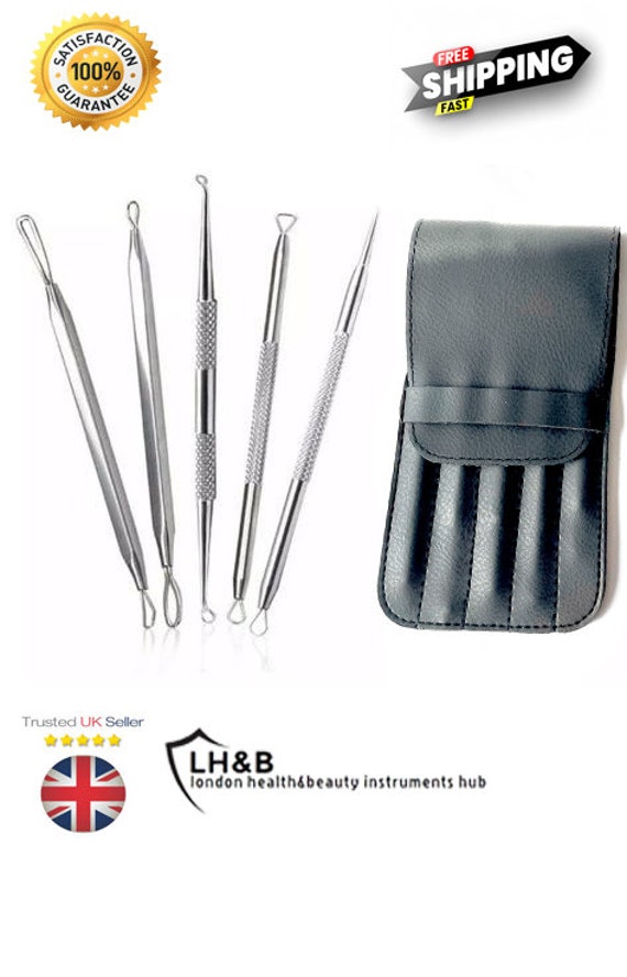 5stk Blackhead Pimple Comedone Spot Akne Extractor Entferner Kit Popper Tools von Etsy - LHBLondonHandB