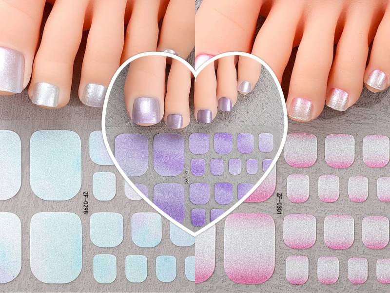 Nagelfolie Selbstklebend Für Zehennägel Full Cover Nagelsticker Aufkleber Pediküre Wrap Nagelaufkleber Ohne Lampe Glitzer Farbverlauf Diy von Etsy - LaPerlaDiSaWi