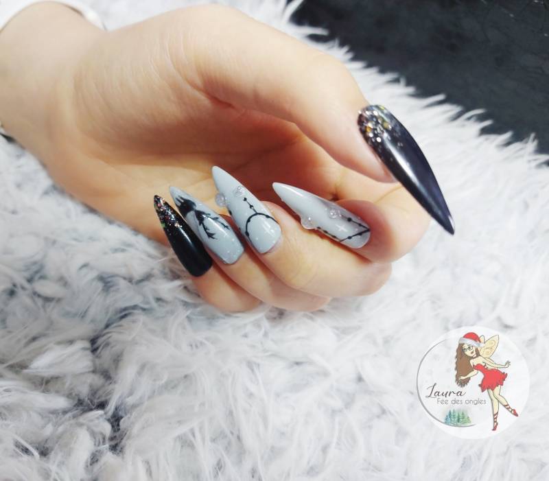 Wiederverwendbare Individuelle Kunstnägel | Press On Nails, 10Er-Set, Weihnachtskollektion 2021 von Etsy - LauraFeeDesOngles