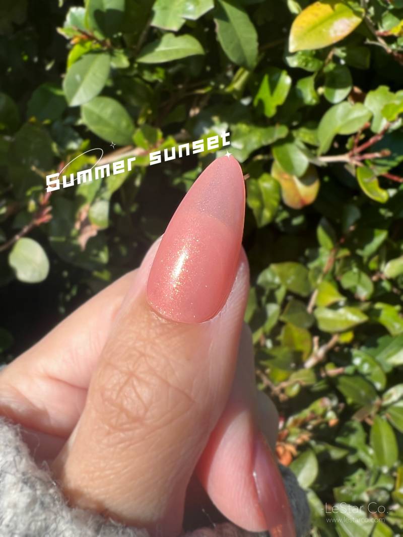 Sommer Sonnenuntergang | Orange Pink Mit Orangefarbenem Schimmer Ultra Shine Long Lasting Brush Auf Uv Gels Home Nagel Diy False Tips Maniküre Nail von Etsy - LeStarCo