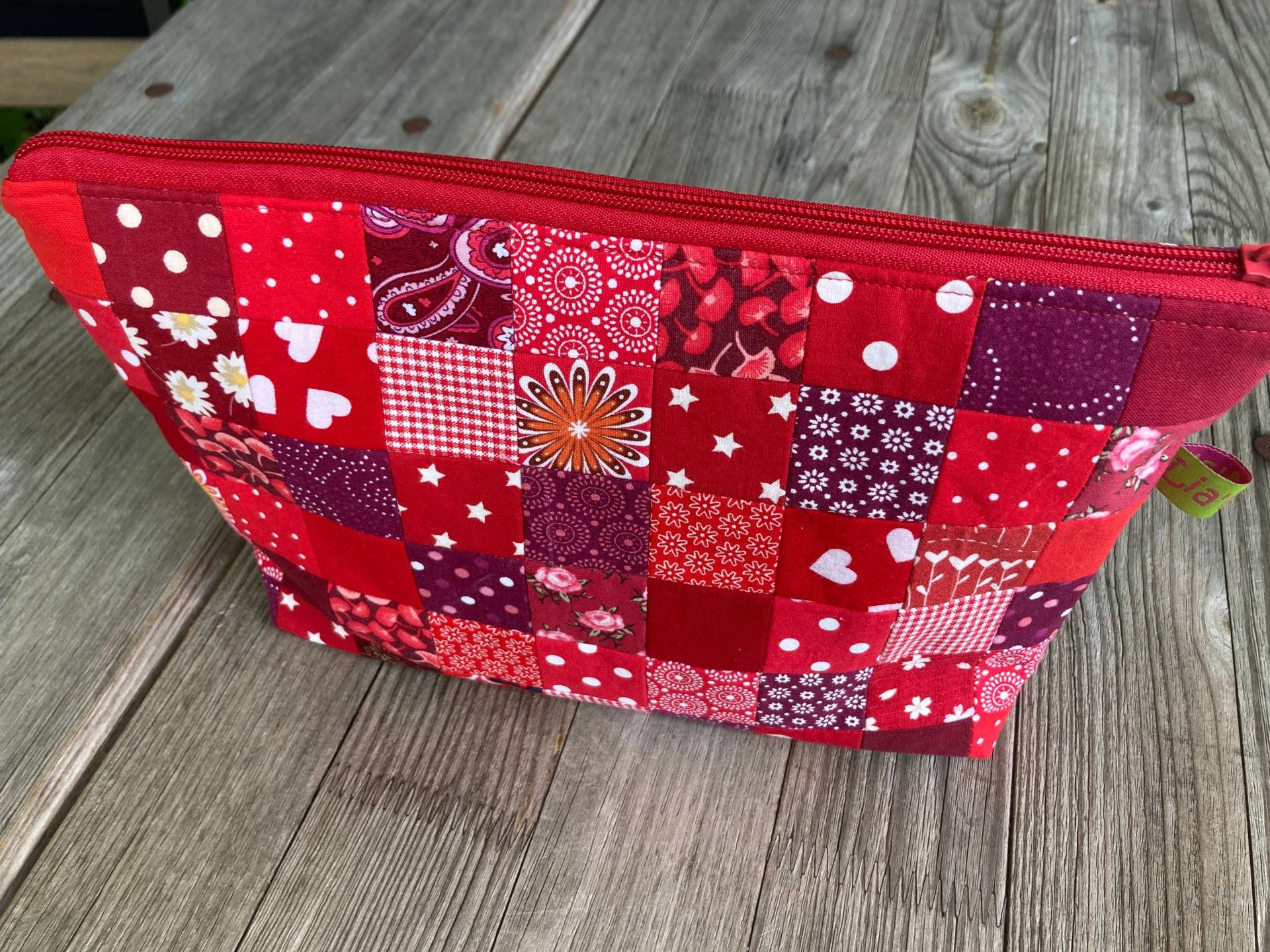 Wickeltasche, Kosmetiktasche in Rot von Etsy - LiaMalaDE