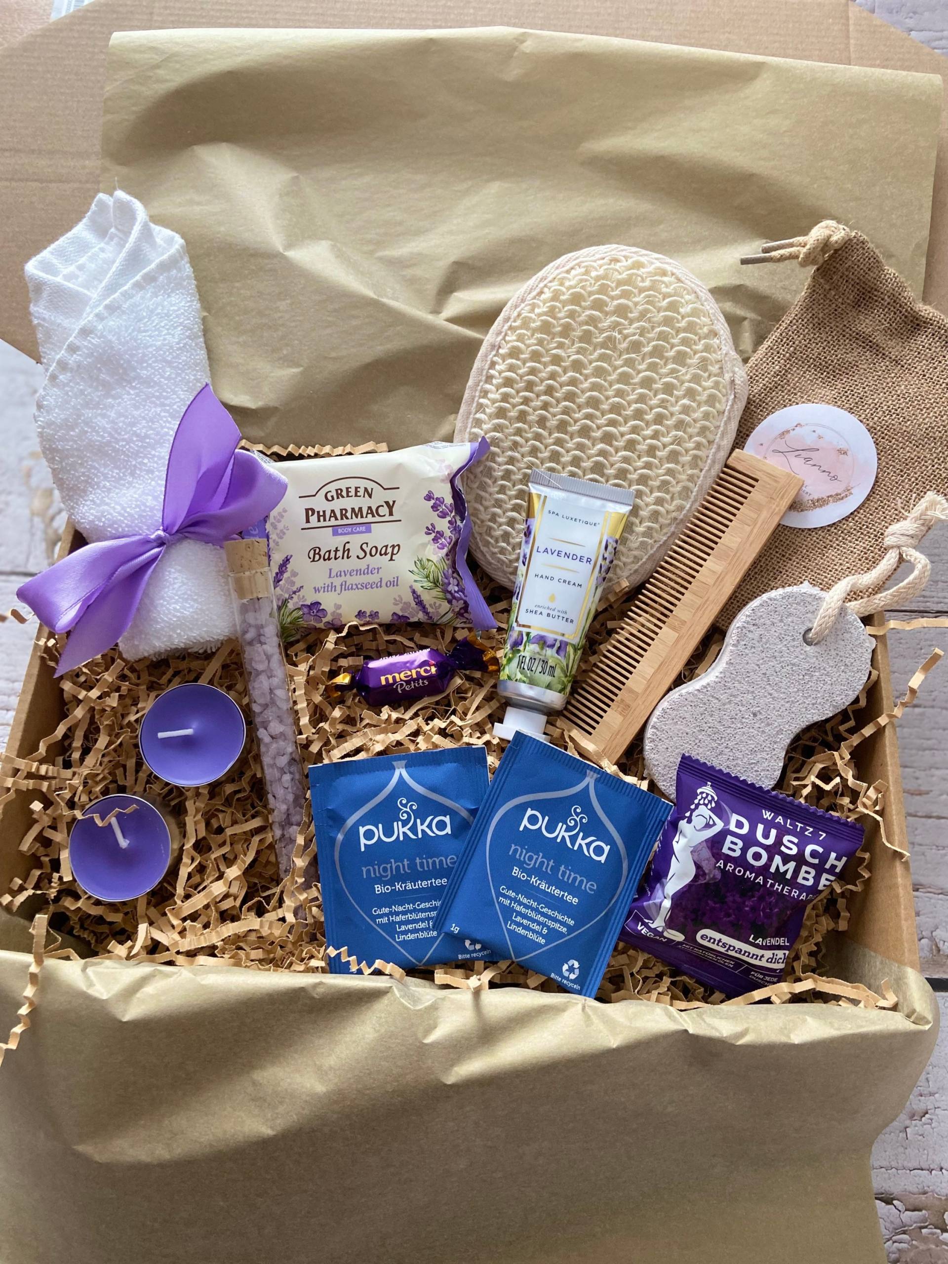 Wellness Set „Lavendel" | Geschenkbox Spa |Personalisierbar von Etsy - LiannoShop