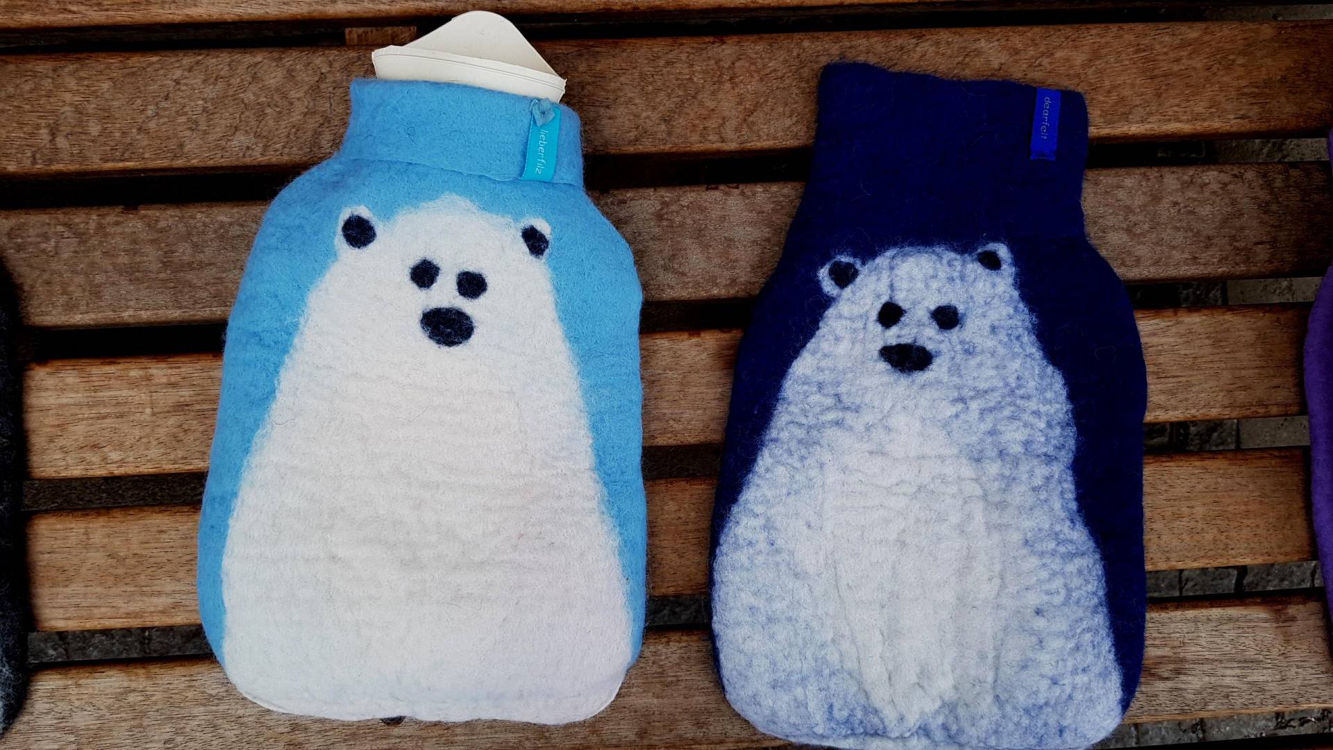 Wärmflasche Mit Filzbezug, Eisbär, Blau Wärmflasche Mit Filzbezug, Eisbär, Blau von Etsy - Lieberfilz