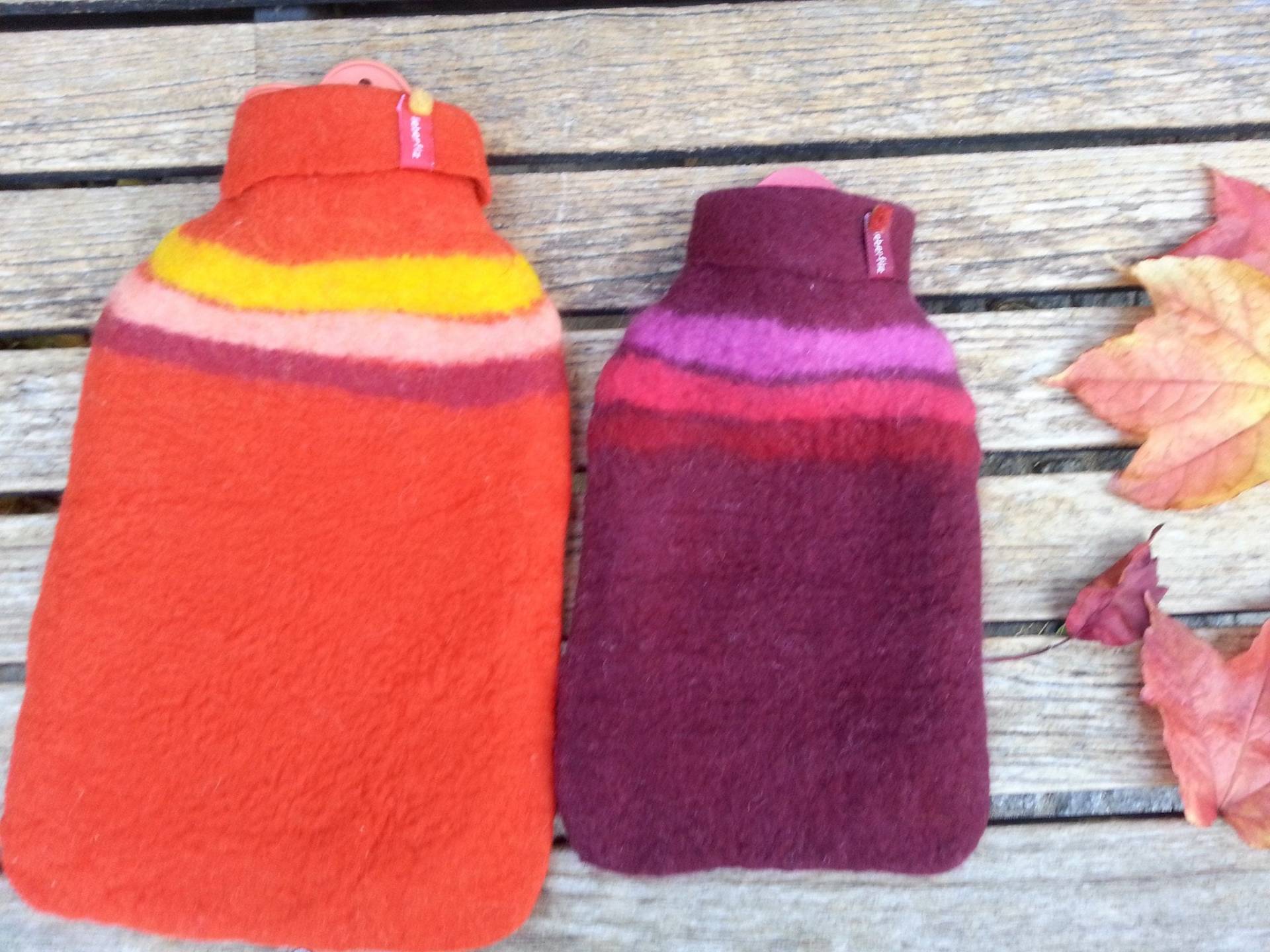 Wärmflasche Mit Filzbezug, Gestreift, Rot Wärmflasche Mit Filzbezug, Gestreift, Rot von Etsy - Lieberfilz
