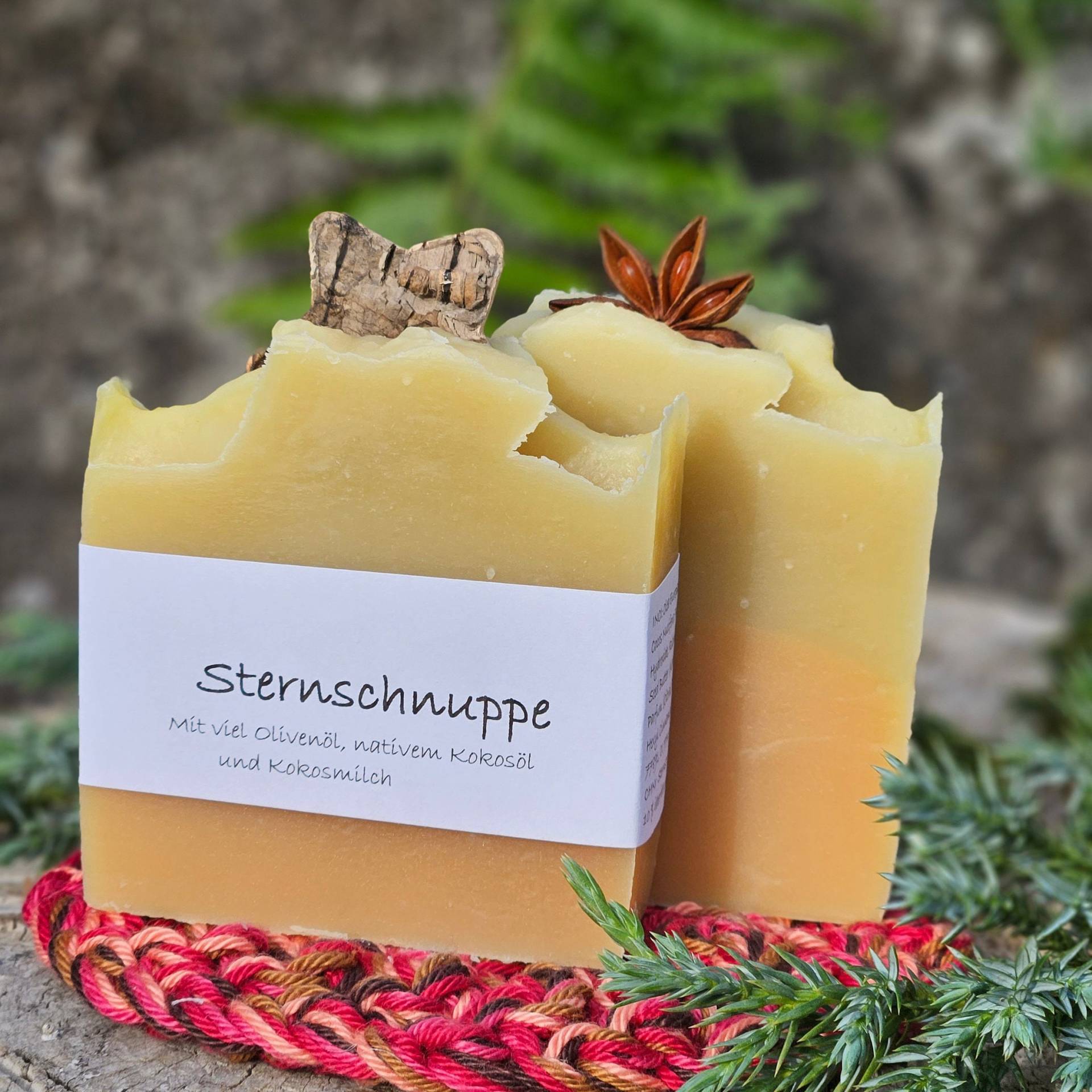 Handgefertigte Pflanzenölseife "sternschnuppe", Fruchtiger Duft, Duschseife, Cremig Mit Kokosmilch von Etsy - LieblingsSeifen