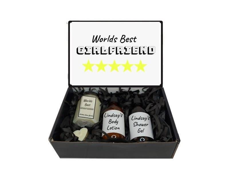 5 Sterne Freundin Geschenkbox Geschenkkorb - Individuell/Personalisiert Worlds Best Girlfriend von Etsy - LindsayLucasCandles