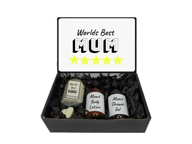 5 Sterne Mama Geschenkbox Geschenkkorb - Individuell/Personalisiert Worlds Best Mum von Etsy - LindsayLucasCandles