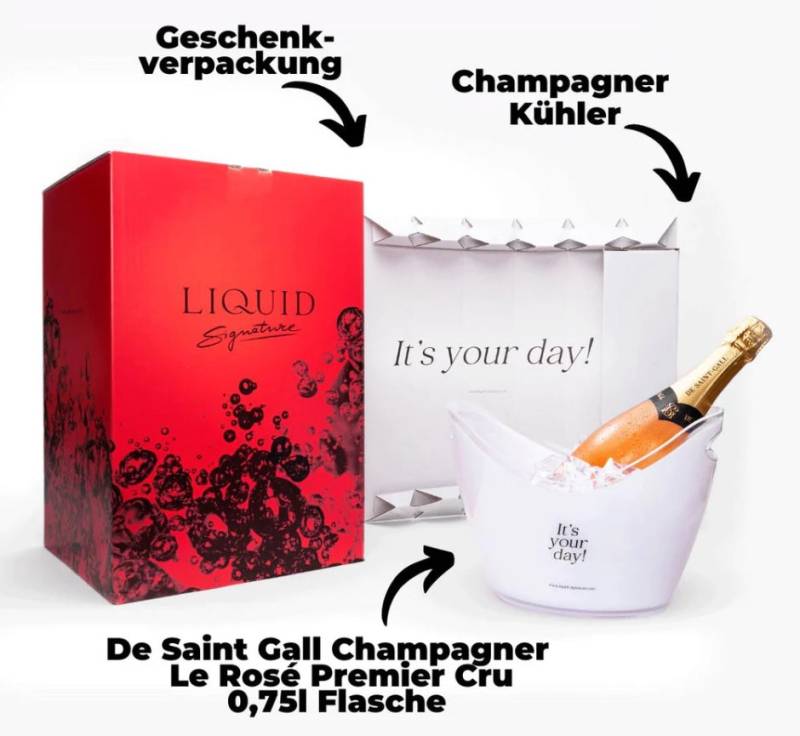 Champagner Box - Geschenkset Aus Einer Flasche Exquisitem Champagner, Kühler Und Stilvoller Geschenkverpackung Hochzeitsgeschenk von Etsy - LiquidSignature