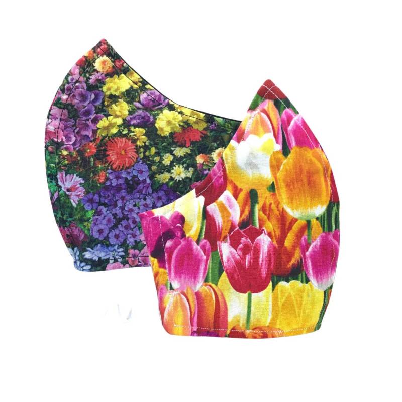 2Er Pack Tulip Flower Gesichtsmasken-Überzüge Mit Nasendraht & Filtertasche Back To Schule - Waschbare Xl Kinder Gesichtsmaske von Etsy - LisArtCanada