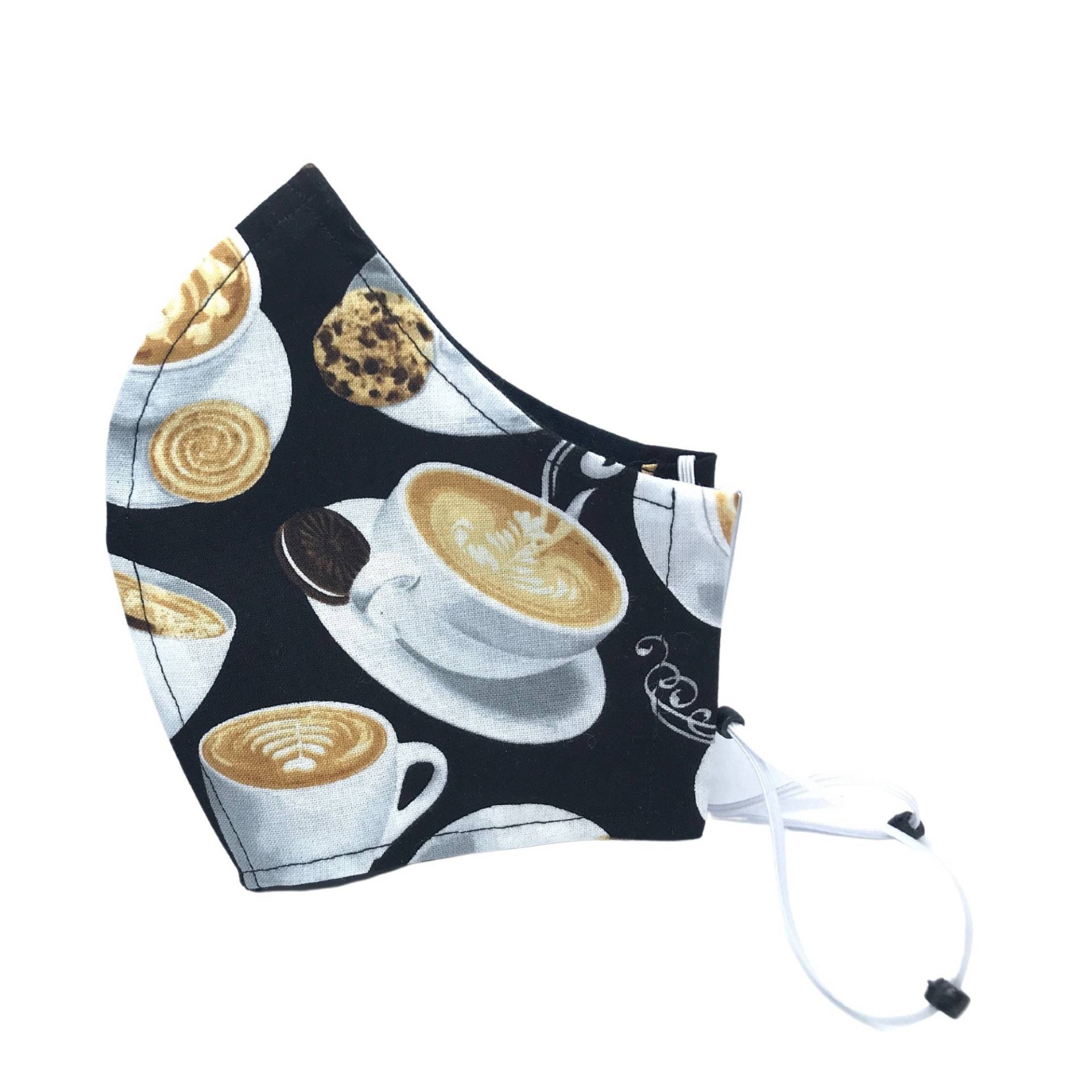 Weihnachtsgeschenk Cappucino Kaffeeliebhaber Gesichtsmaske | Stoffmaske Für Lehrer Mit Nasenbügel Und Filtertasche von Etsy - LisArtCanada