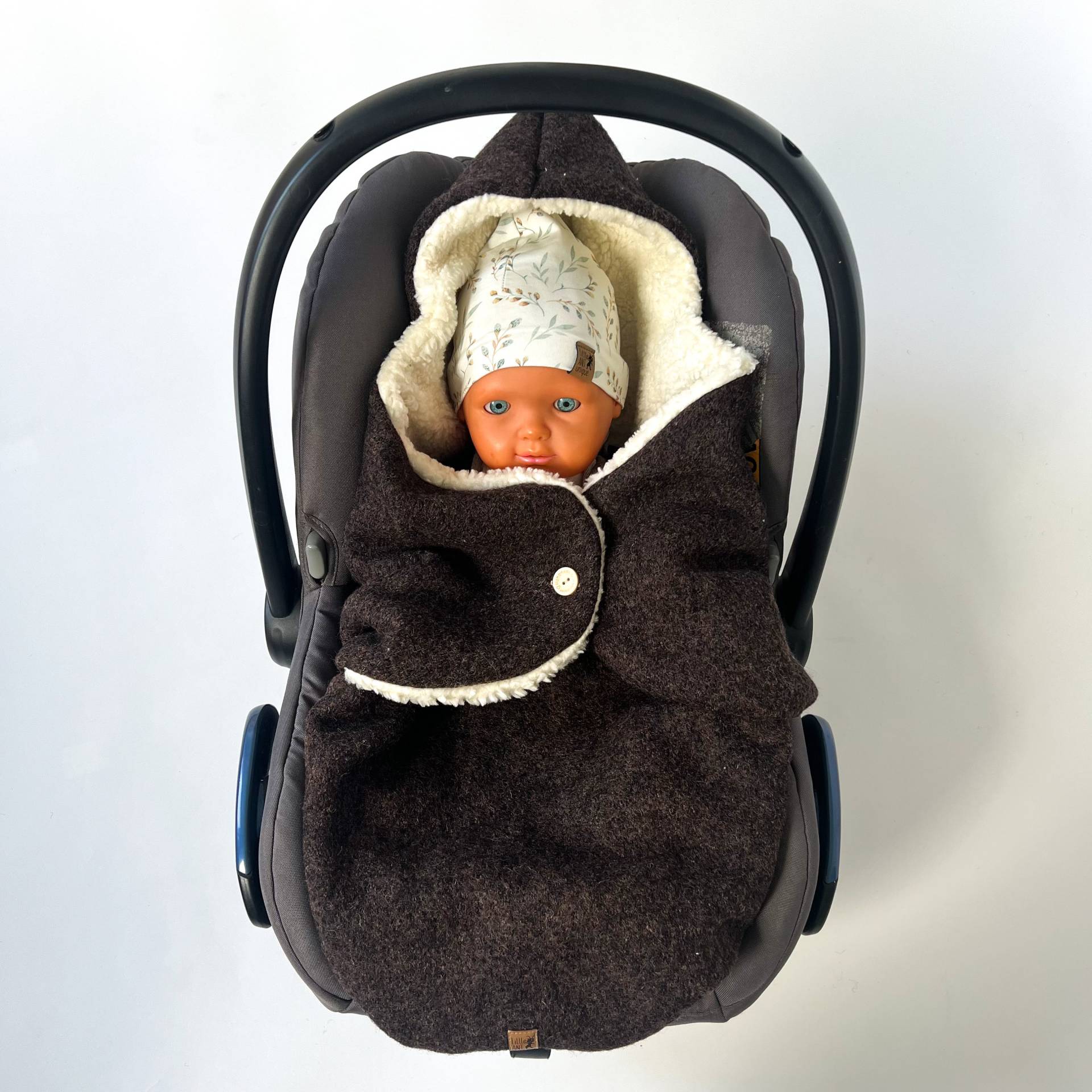 Einschlagdecke Wollwalk /Teddy Braun Für Babyschale Einschlagdecke Wollwalk /Teddy Braun Für Babyschale von Etsy - LittleANTunique